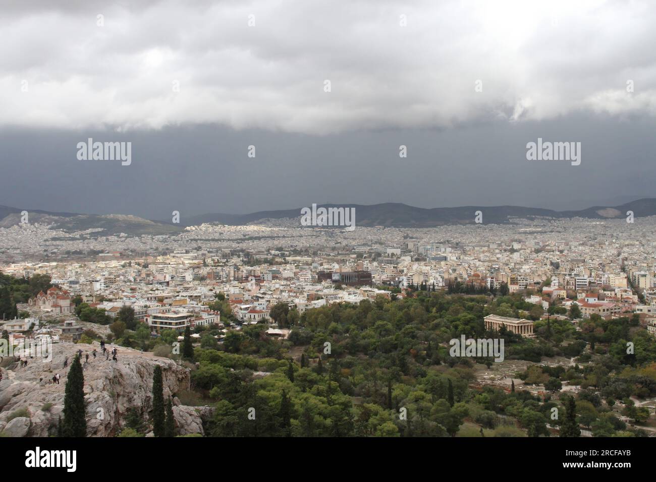 Vista dall'Acropoli, Grecia Foto Stock