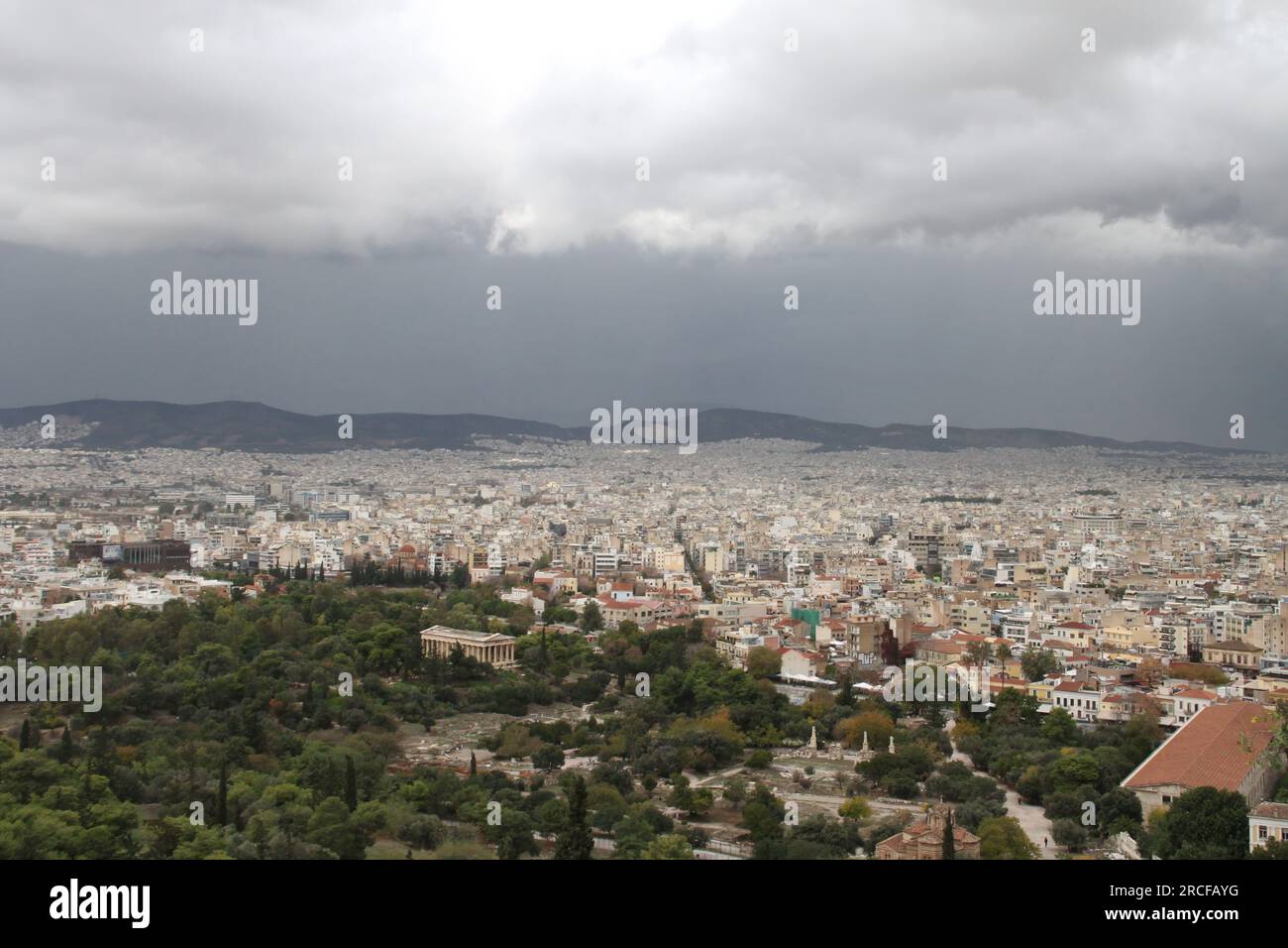 Vista dall'Acropoli, Grecia Foto Stock