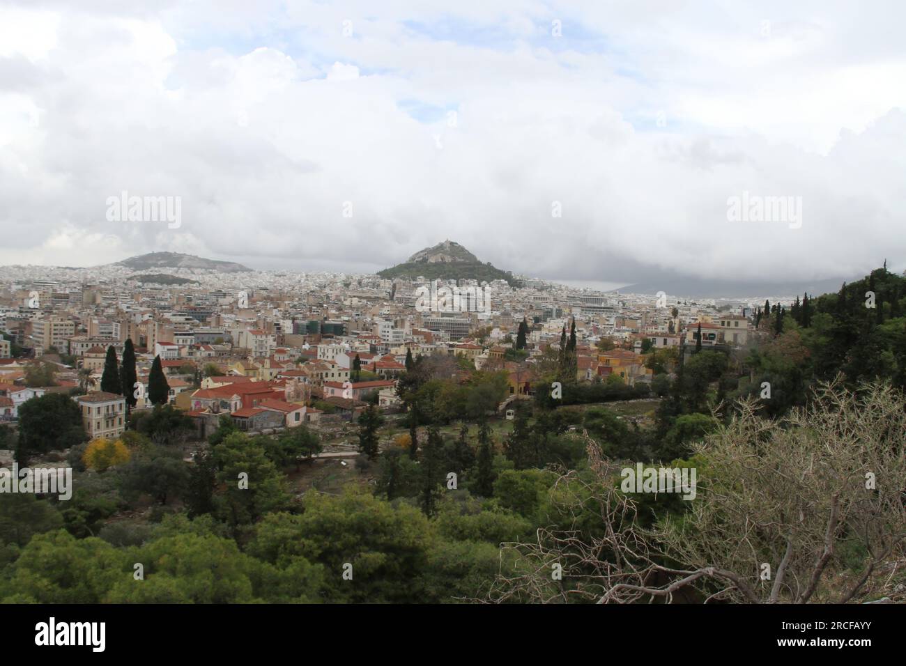 Vista dall'Acropoli, Grecia Foto Stock