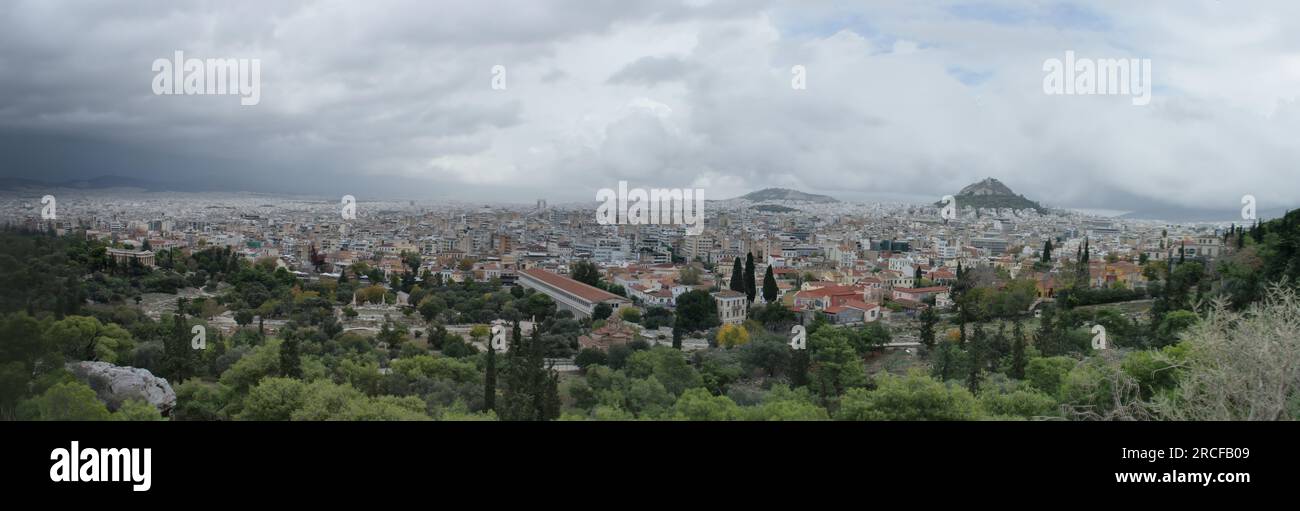 Vista dall'Acropoli, Grecia Foto Stock
