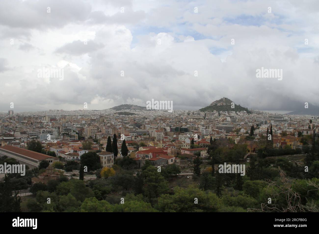 Vista dall'Acropoli, Grecia Foto Stock