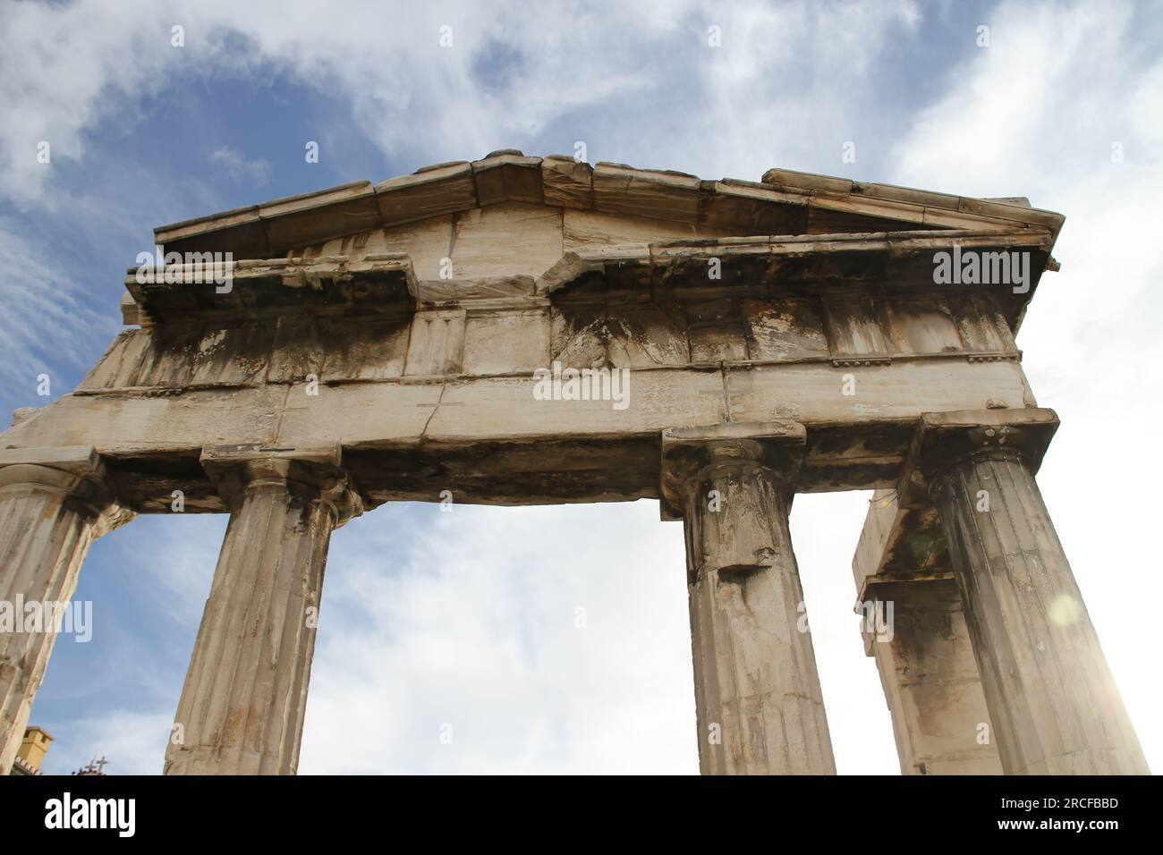 Vista sull'Acropoli, Atene, Grecia Foto Stock