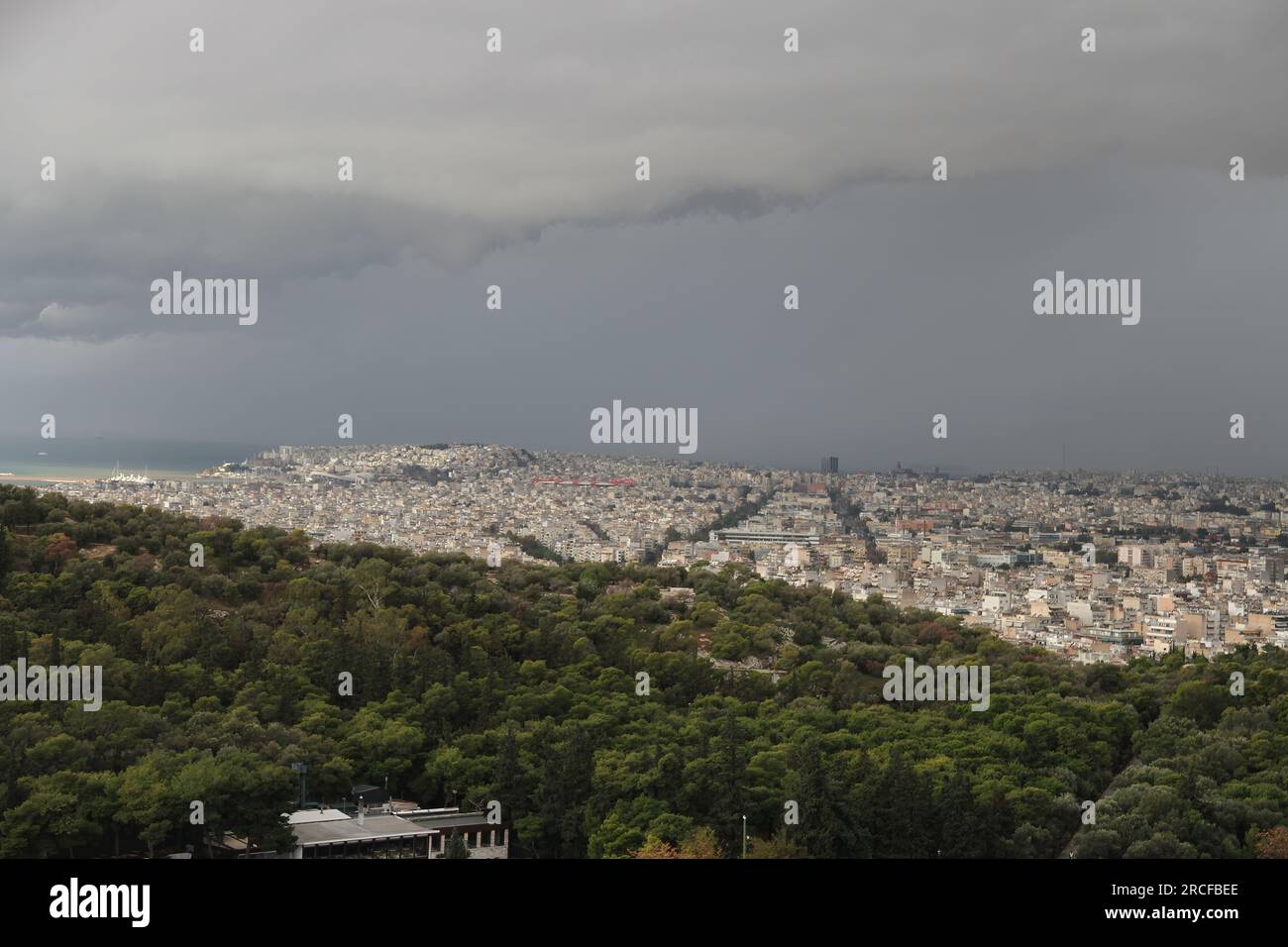 Vista sull'Acropoli, Atene, Grecia Foto Stock