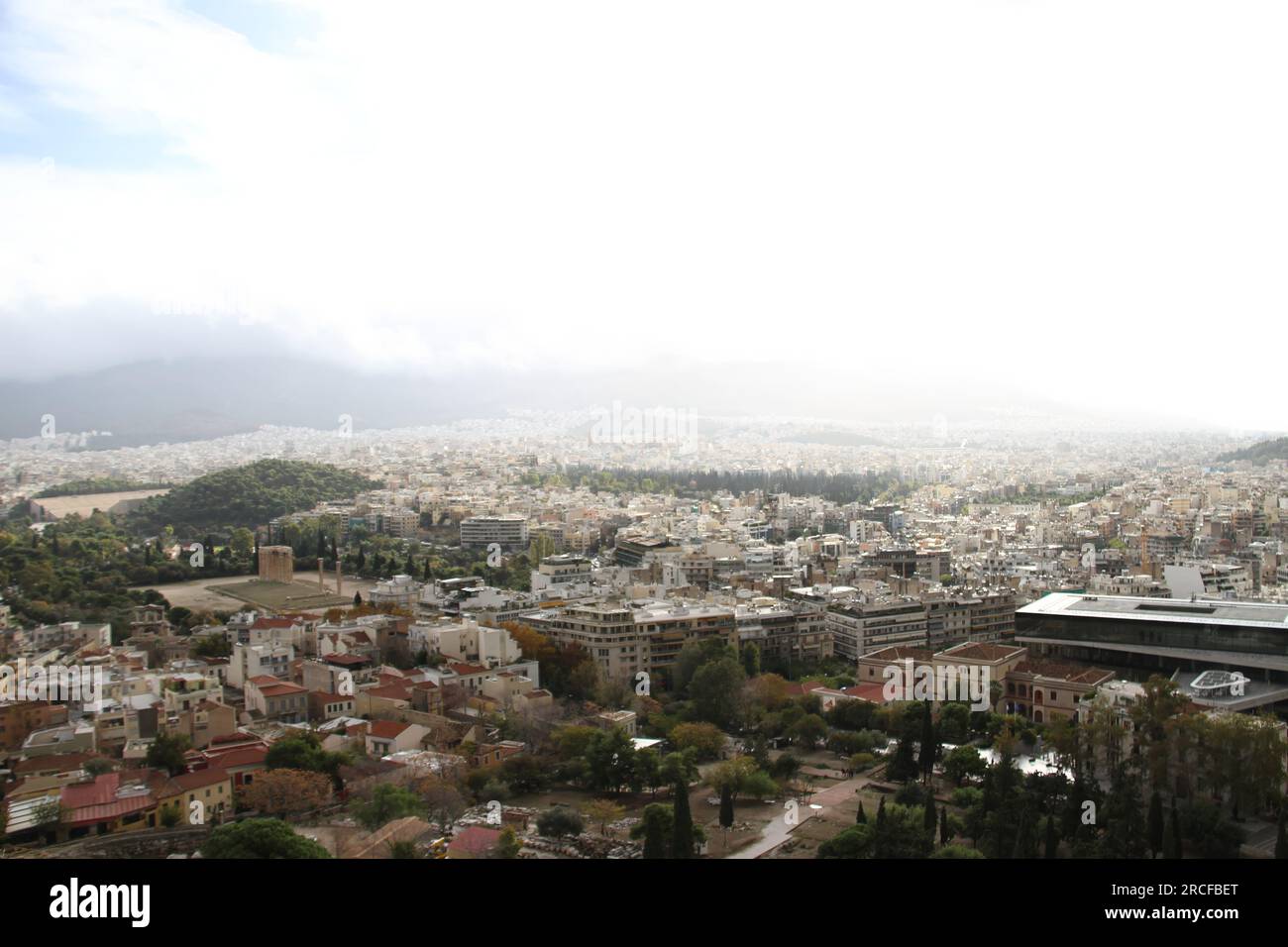 Vista sull'Acropoli, Atene, Grecia Foto Stock