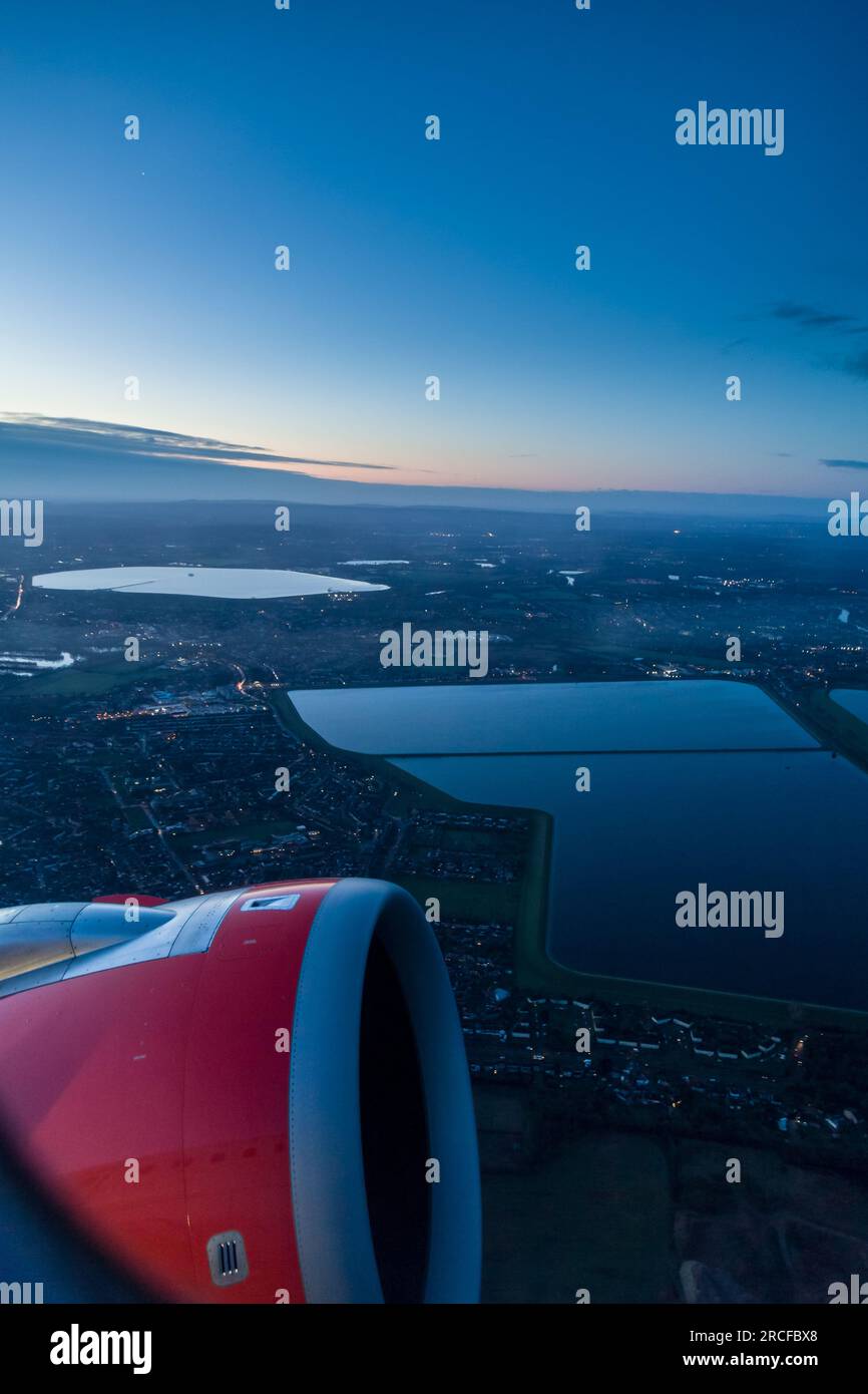 Viste aeree, scene da un aereo di linea Foto Stock