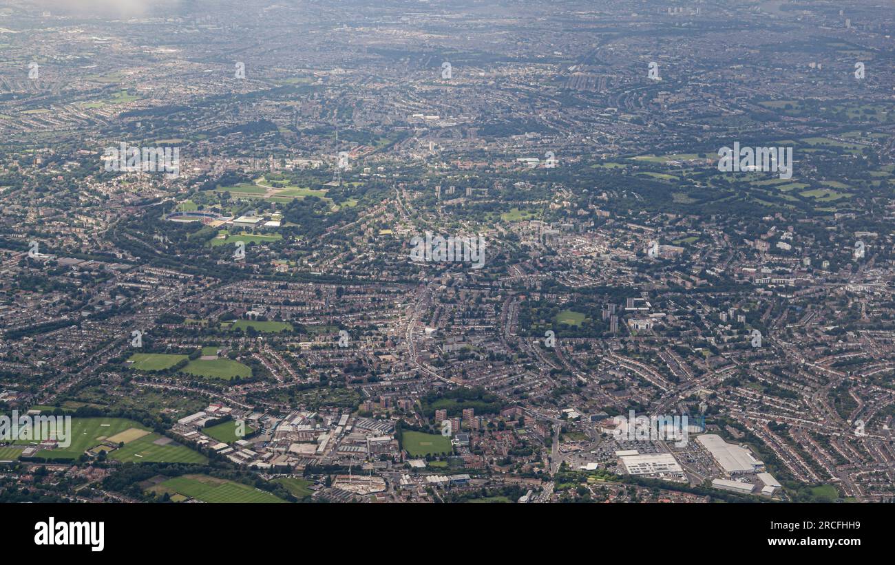 Viste aeree, scene da un aereo di linea Foto Stock