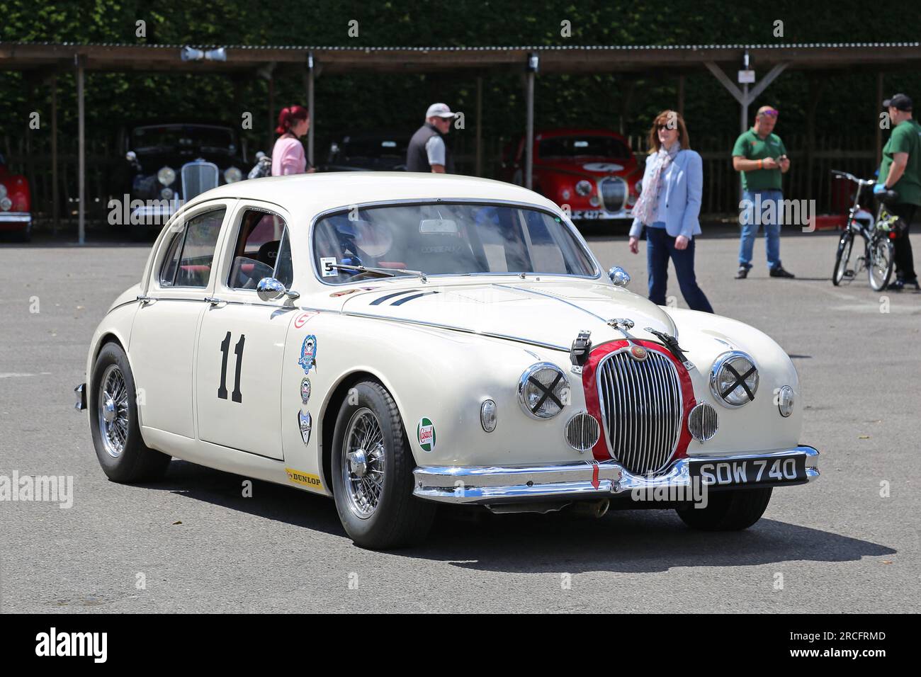 Jaguar Mk1 3,4 (1958), Mike Hawthorn Memorial Track Day, Goodwood, Sussex, Inghilterra, Gran Bretagna, Regno Unito, Europa Foto Stock