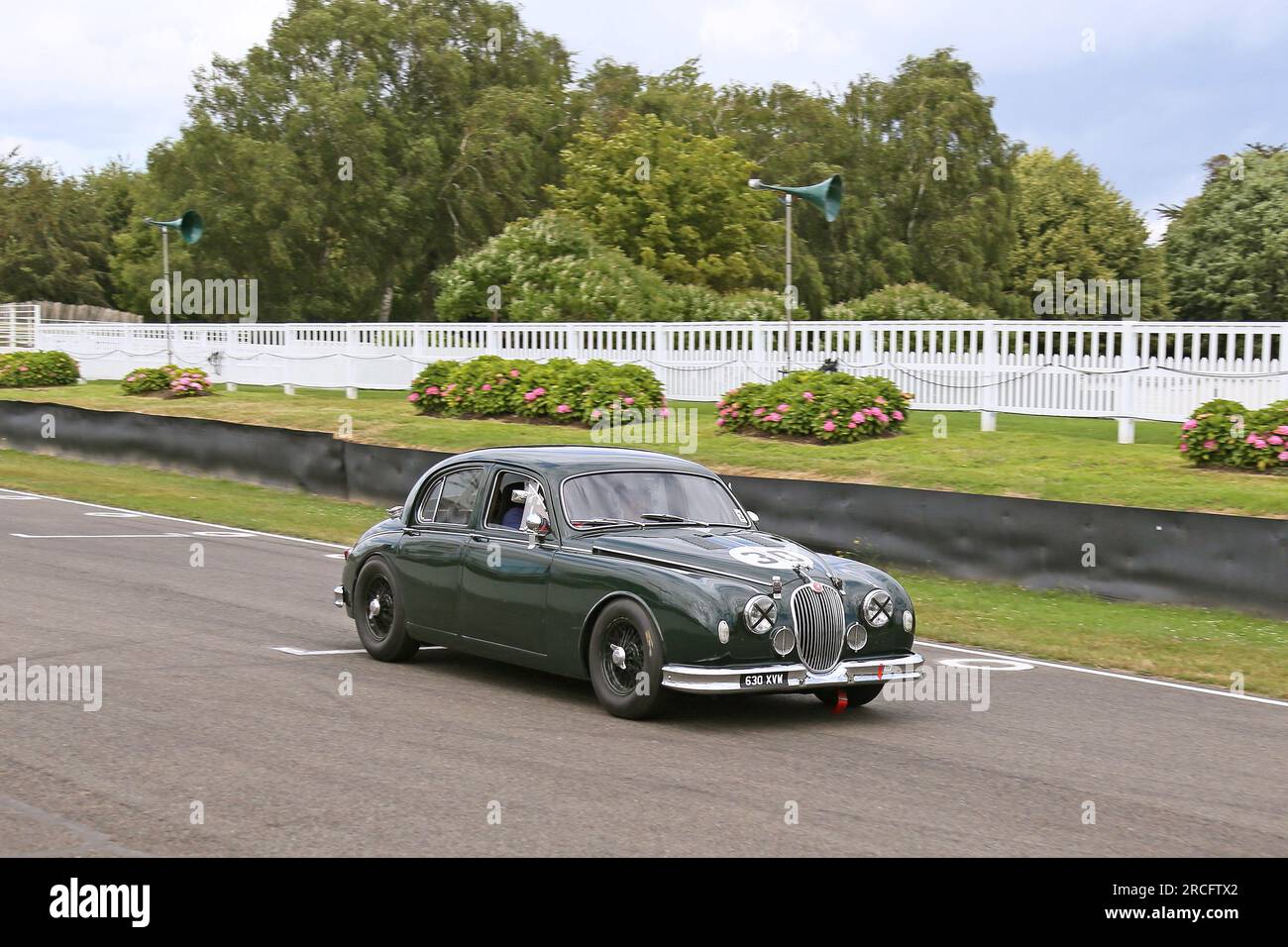 Jaguar Mk1 3,4 (1958), Mike Hawthorn Memorial Track Day, Goodwood, Sussex, Inghilterra, Gran Bretagna, Regno Unito, Europa Foto Stock