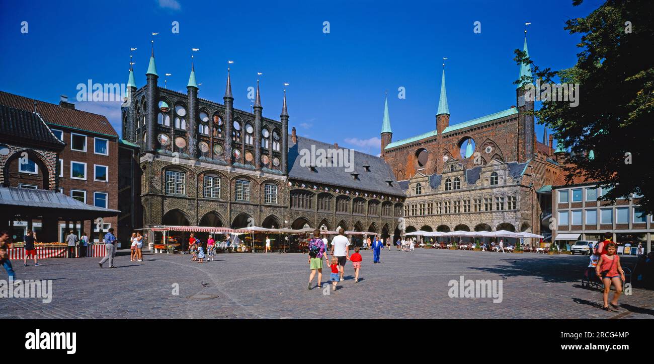 Centro storico, Lubeck, Germania Foto Stock