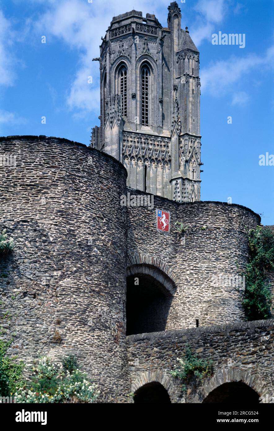 Castello a Saint lo, Normandia, Francia Foto Stock