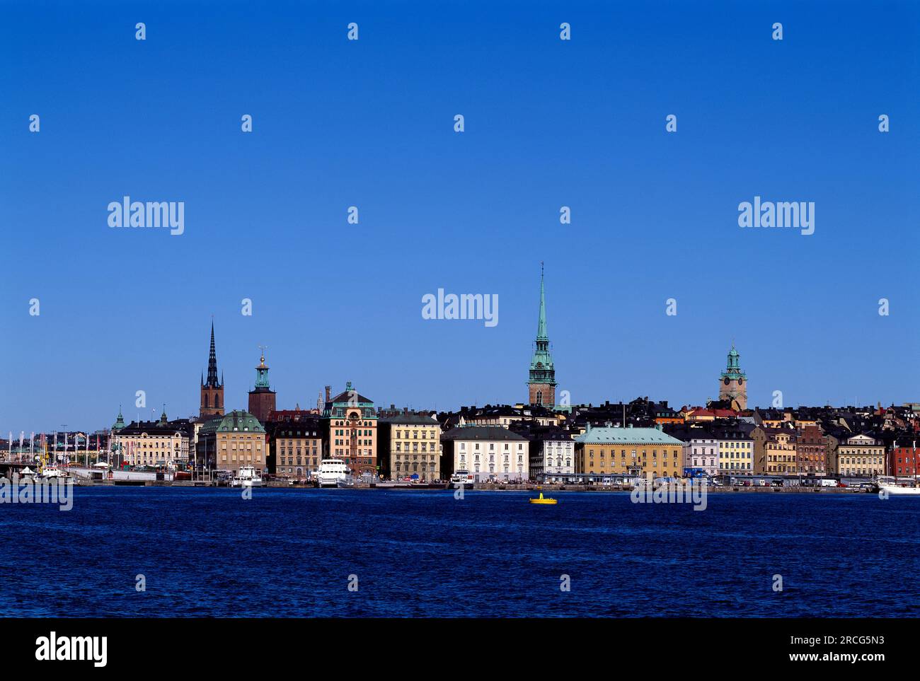 Skyline della città, Stoccolma, Svezia Foto Stock