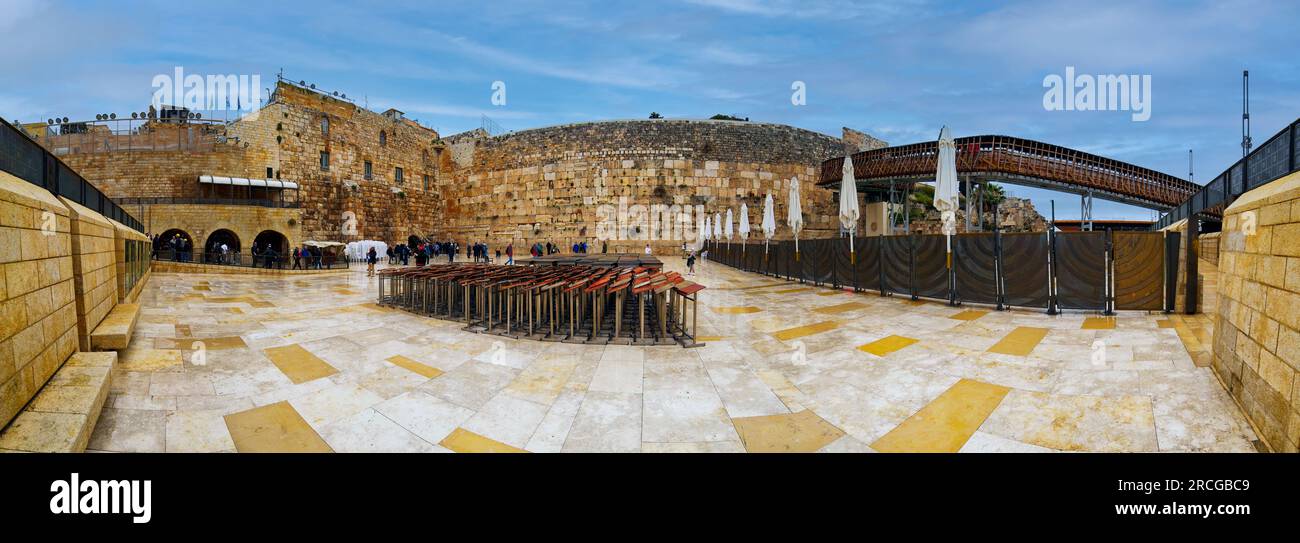 Caffè chiuso presso il muro Occidentale, Gerusalemme, Israele Foto Stock