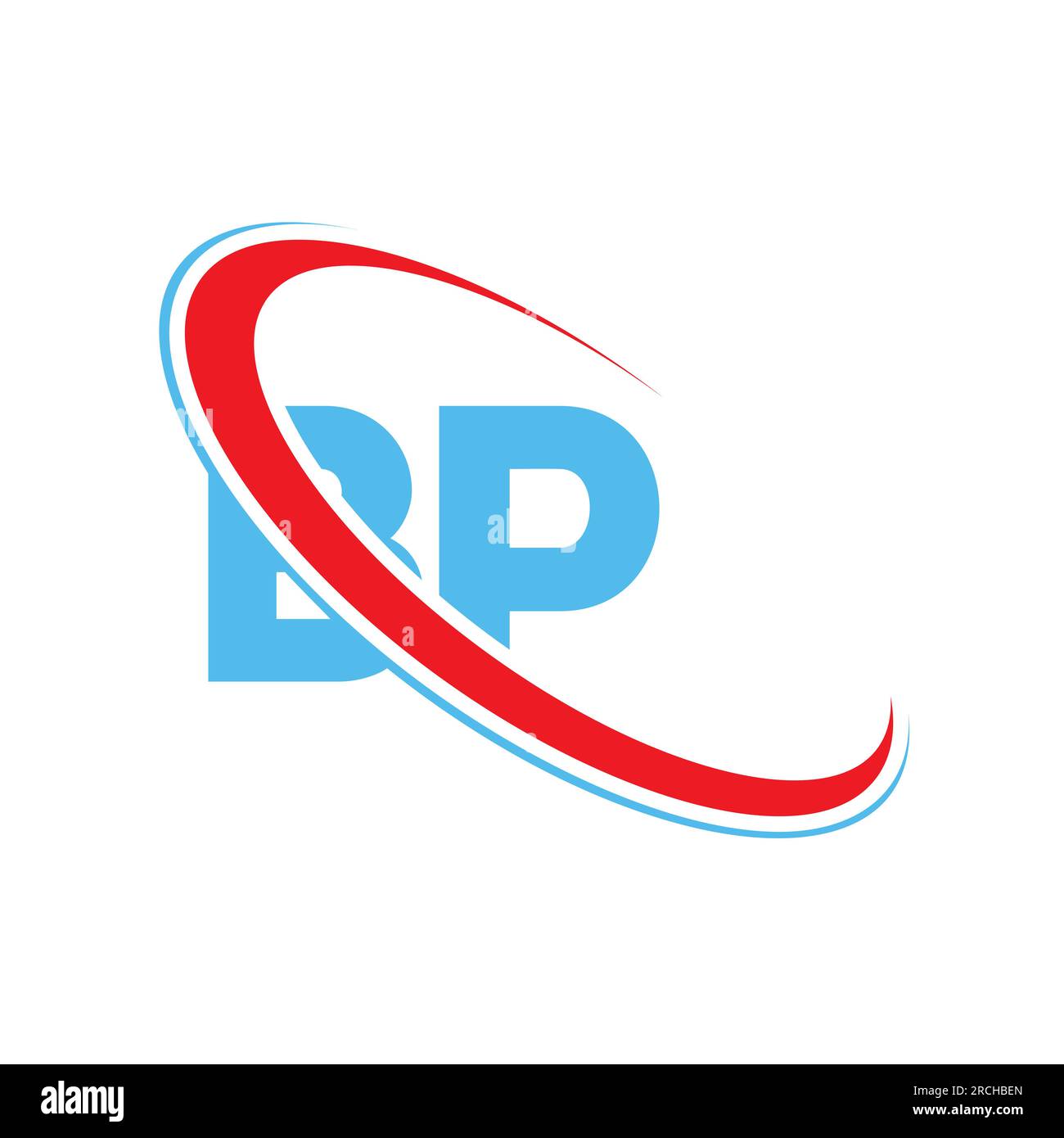 Logo BP B P Letter. Lettera BP, logo iniziale bp, pb, b all'interno del logo p lettera blu e rosso. Logo B & P Letter, icona, elemento vettore bp Illustrazione Vettoriale
