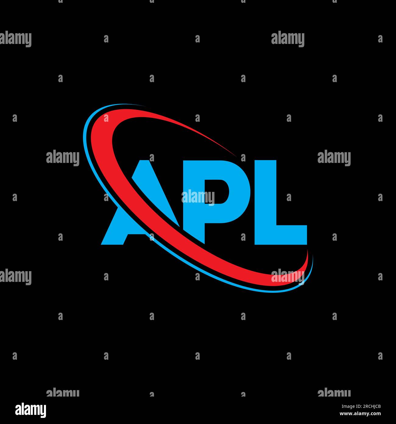 Logo APL. Lettera APL. Logo APL Letter. Logo APL iniziali associato a un logo con cerchio e monogramma maiuscolo. Tipografia APL per tecnologia, attività commerciali Illustrazione Vettoriale