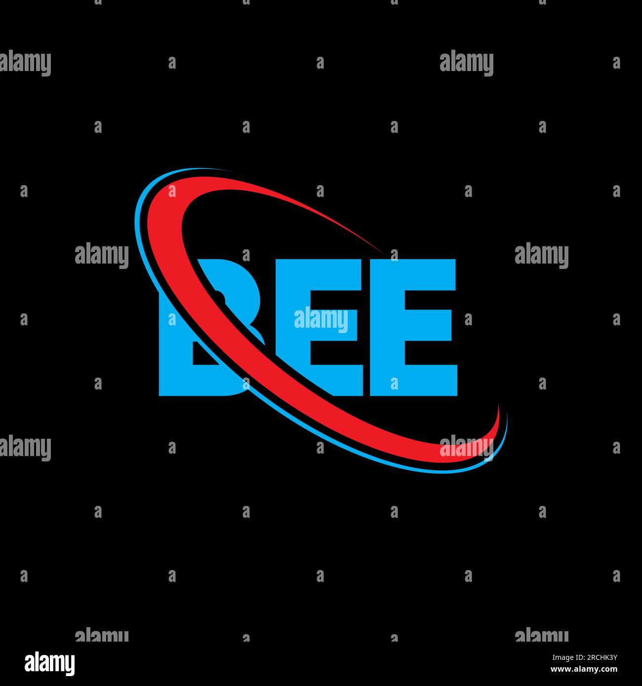 Logo BEE. BEE Letter. Logo BEE Letter. Logo BEE con logo circolare e monogramma maiuscolo. Tipografia DELLE API per tecnologia, affari Illustrazione Vettoriale