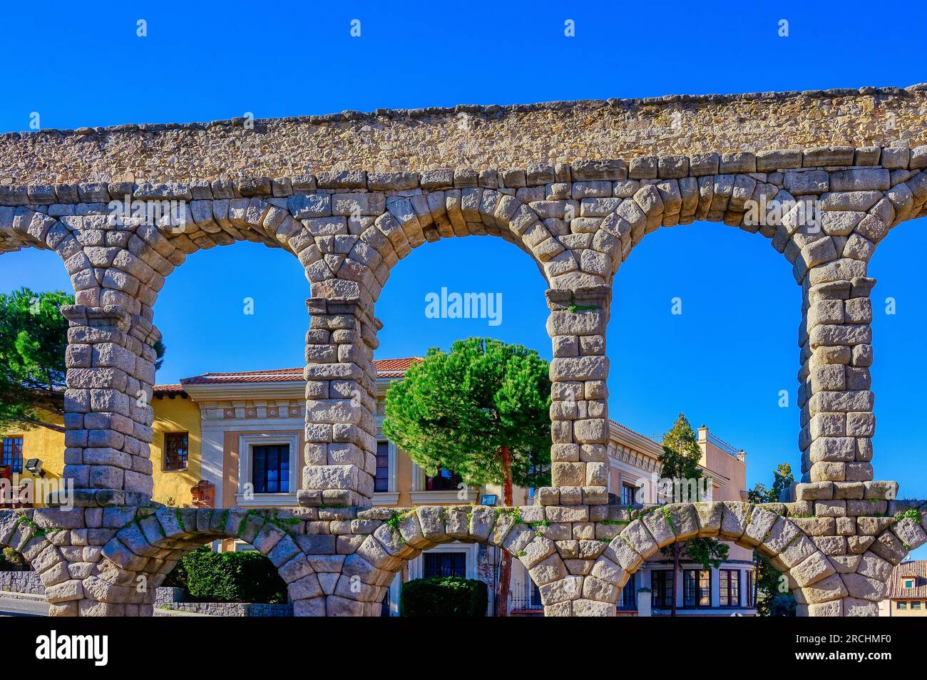 Acquedotto medievale romano di Segovia, Spagna Foto Stock