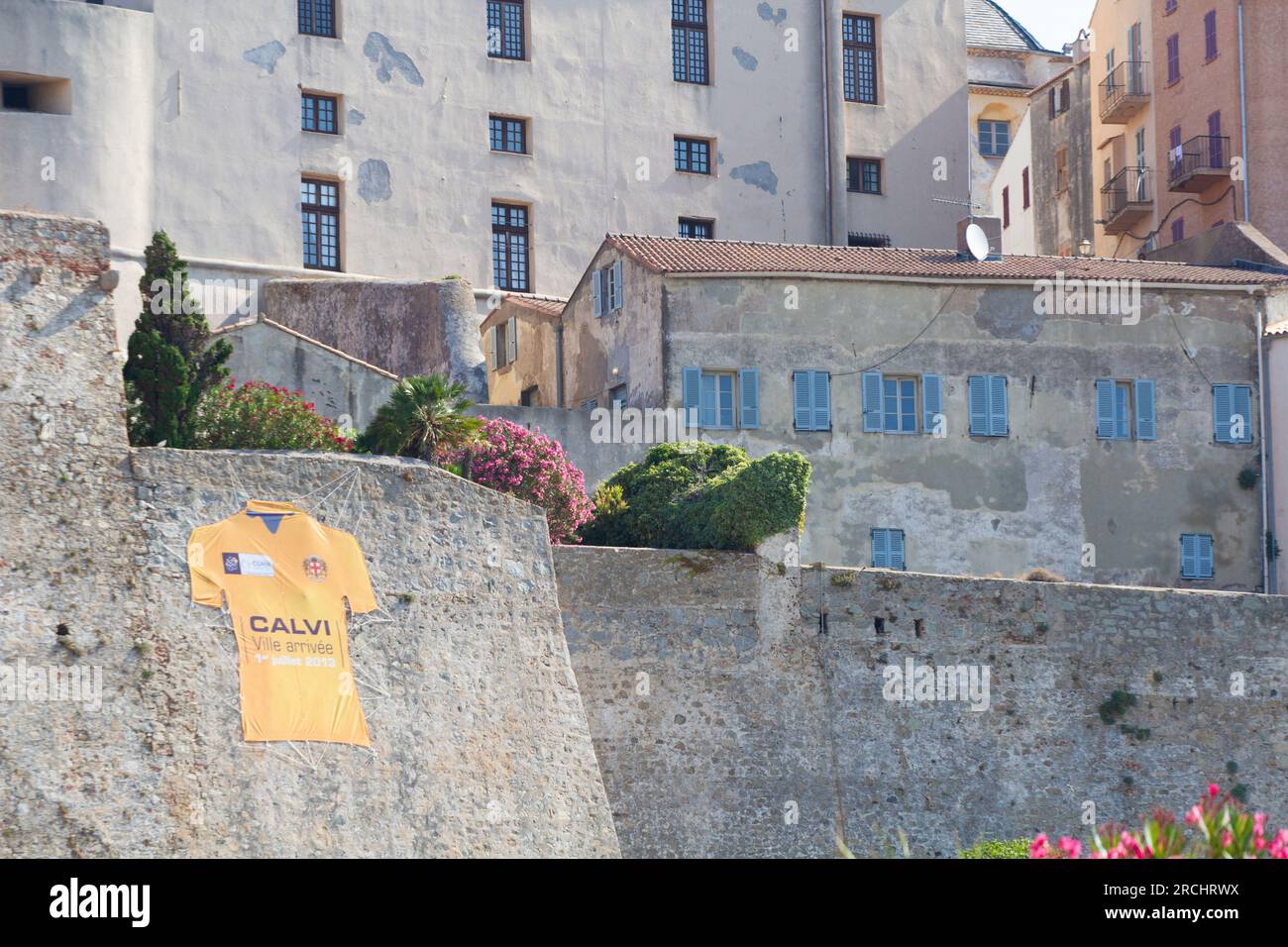 Tour de France a Calvi Corsica 2013 per la prima volta Foto Stock