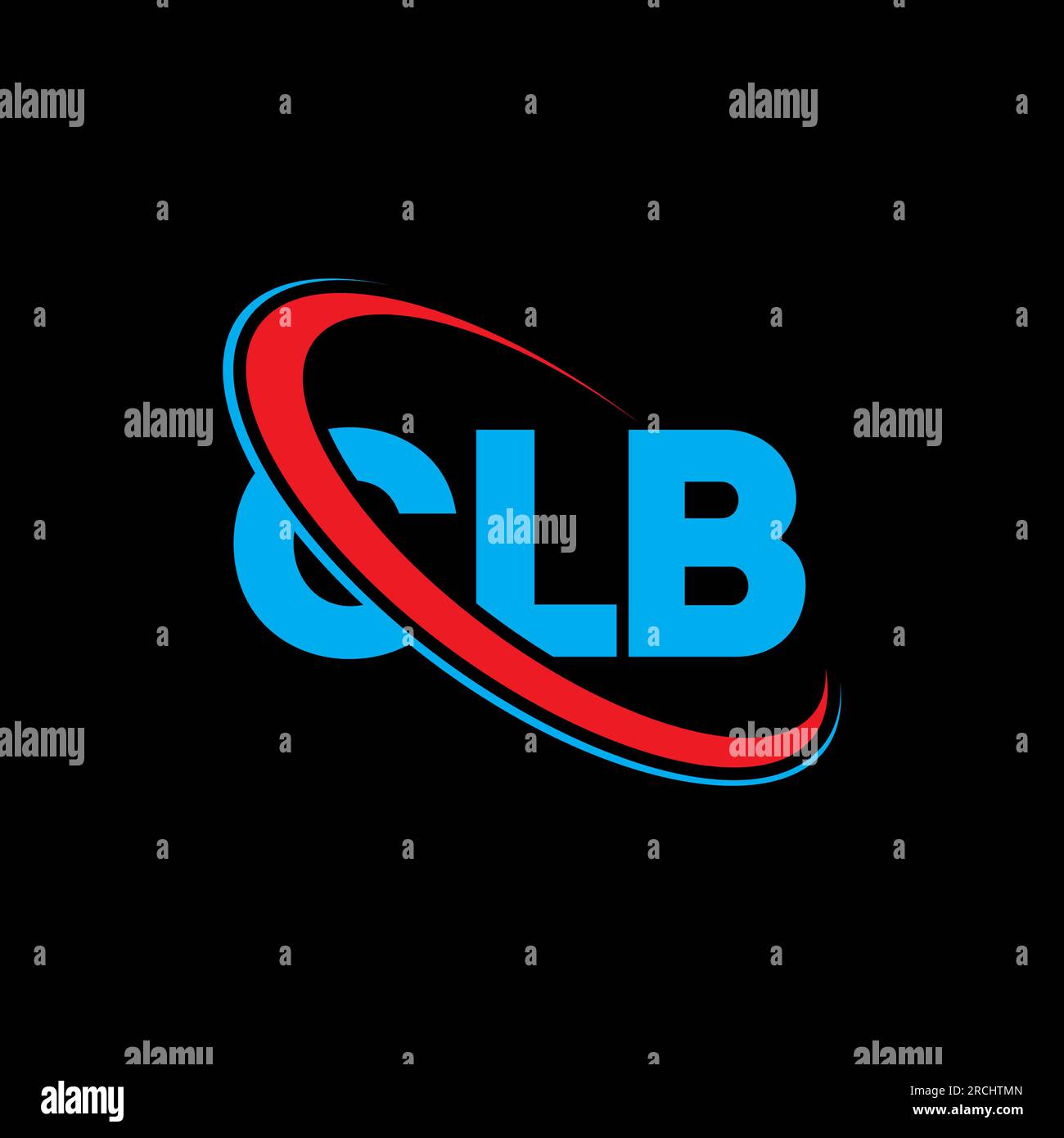Logo CLB. Lettera CLB. Logo CLB Letter. Iniziali logo CLB associato a un logo con cerchio e monogramma maiuscolo. Tipografia CLB per la tecnologia e le attività commerciali Illustrazione Vettoriale