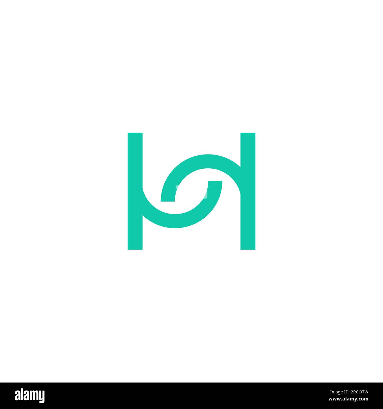 Logo H Line. Collegamento logo H Illustrazione Vettoriale