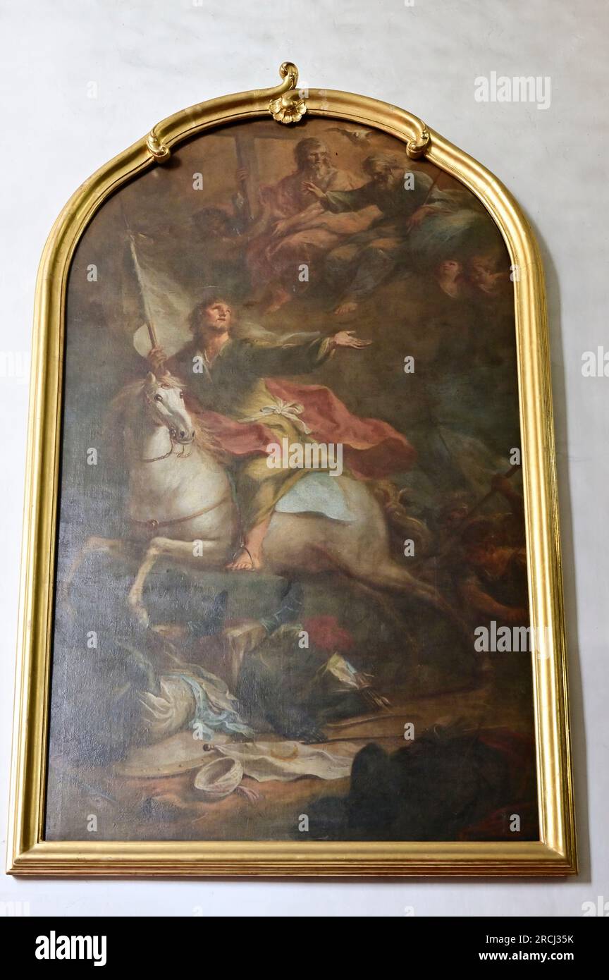 Artstetten, bassa Austria, Austria. 5 luglio 2023. Chiesa di S.. James il Vecchio Foto Stock