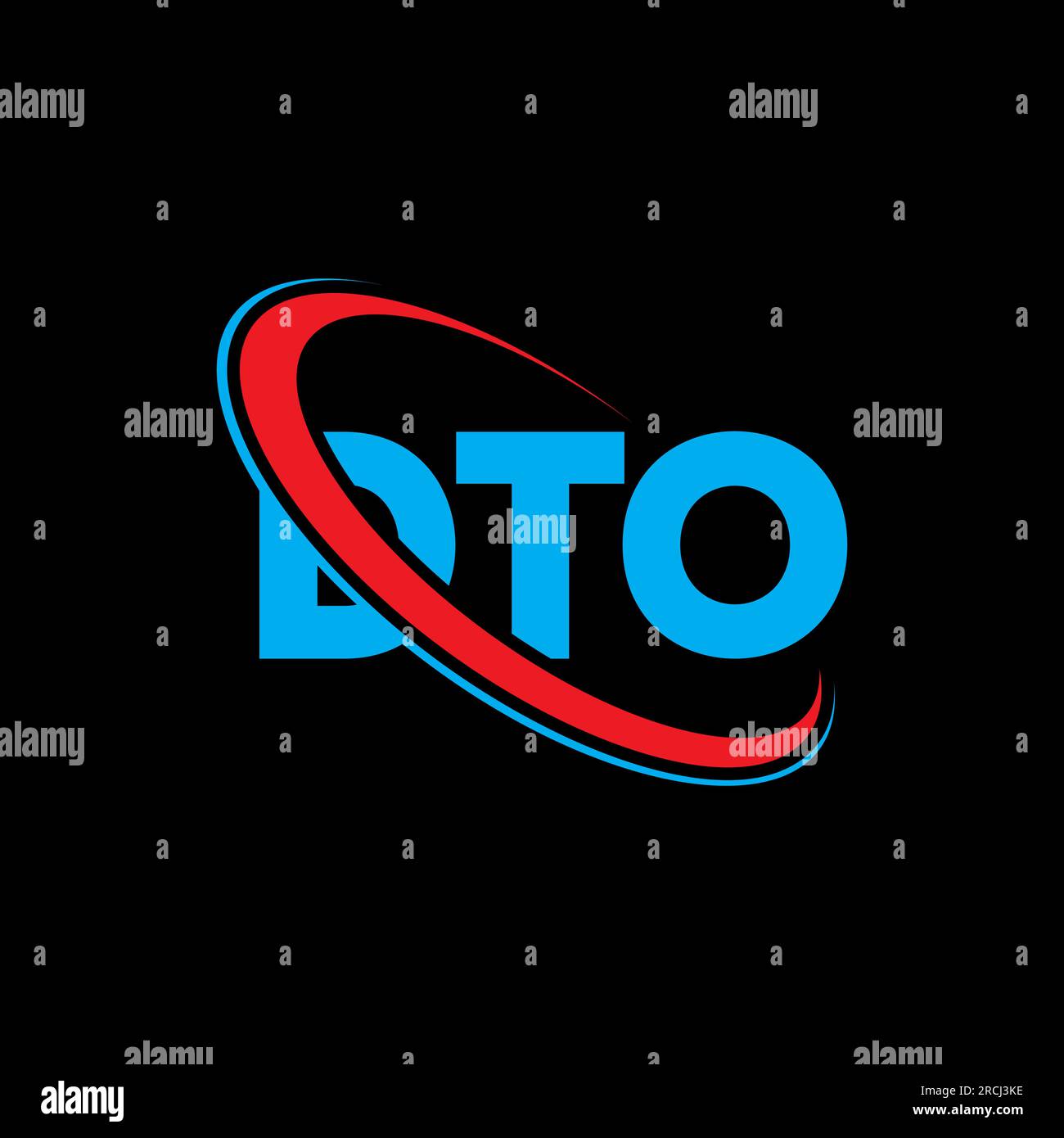 Logo DTO. Lettera DTO. Logo DTO Letter. Logo DTO con logo circolare e monogramma maiuscolo. Tipografia DTO per tecnologia, attività commerciali Illustrazione Vettoriale