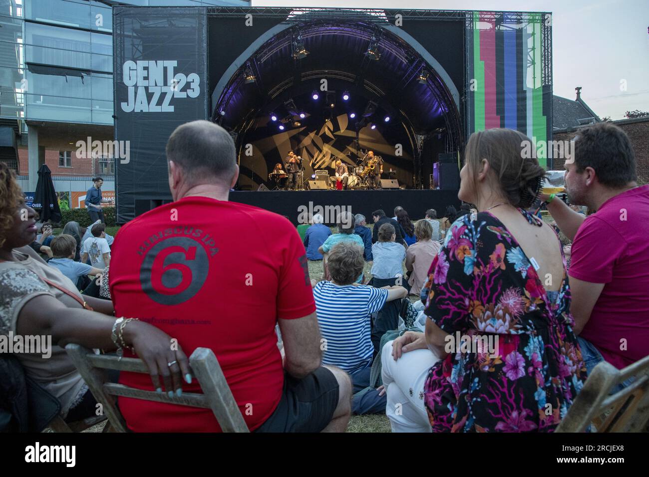 Gent, Belgio. 14 luglio 2023. L'immagine mostra il festival Gent Jazz a Gent, venerdì 14 luglio 2023. L'edizione di quest'anno si svolge dal 5 al 15 luglio. BELGA PHOTO NICOLAS MAETERLINCK Credit: Belga News Agency/Alamy Live News Foto Stock