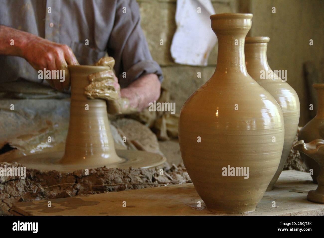 Produzione di ceramiche in Libano Foto Stock