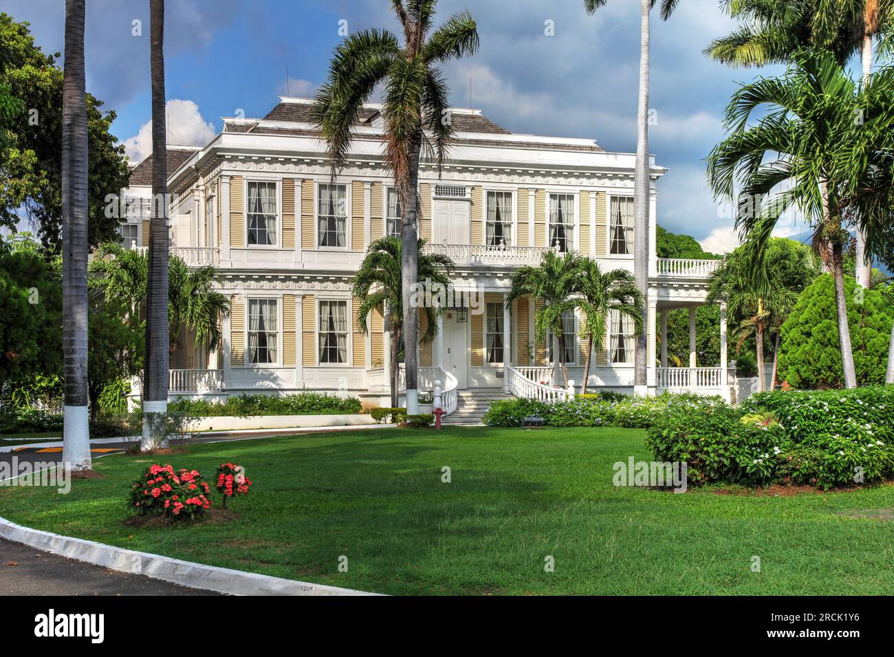 Devon House a Kingston Jamaica è l'ex residenza di George Stiebel, risalente al 1881. Nowdays è un museo, che apre i suoi giardini per il pubblico e per il fam Foto Stock