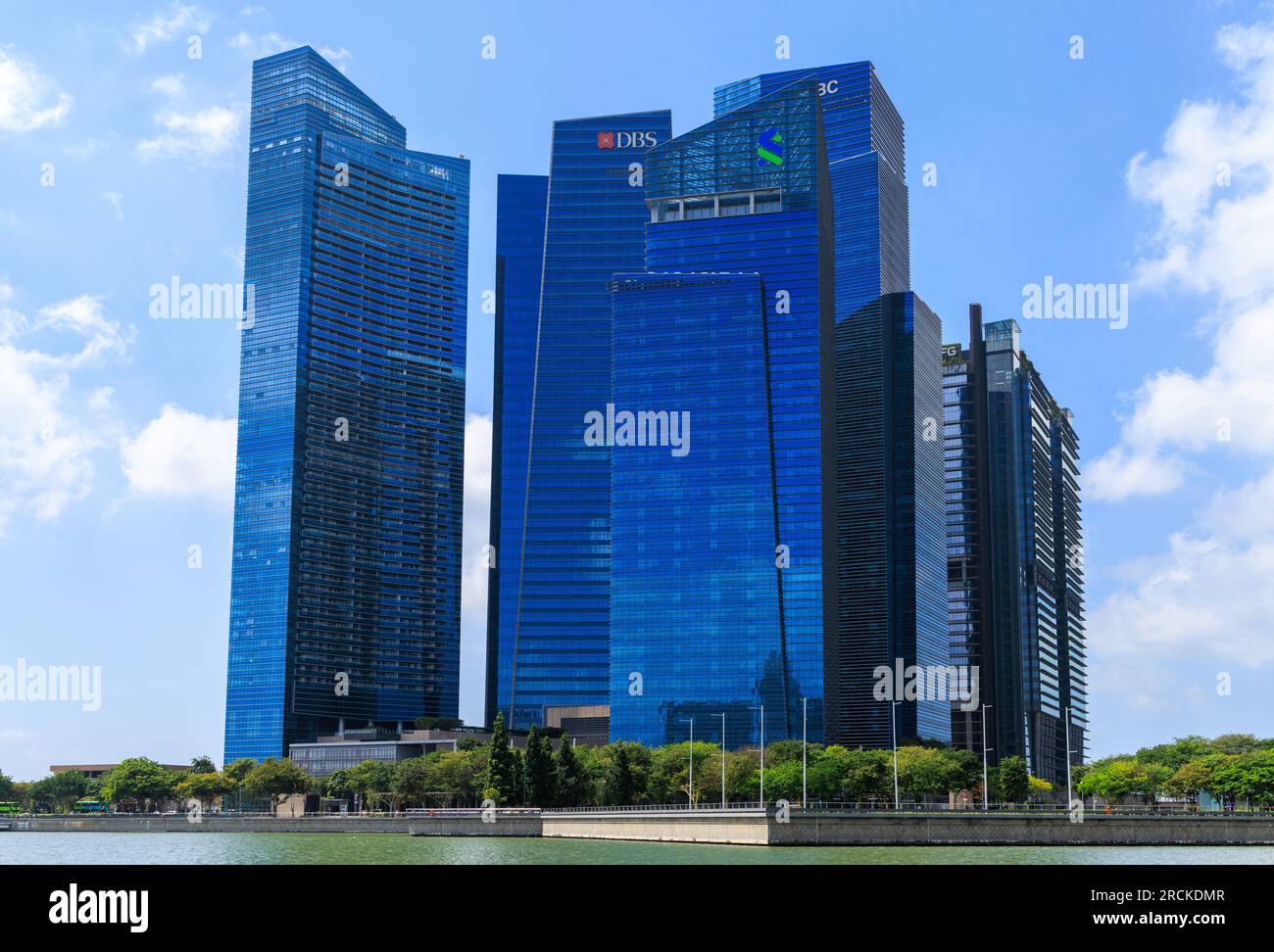 Baia di Marina centro finanziario, Singapore Foto Stock