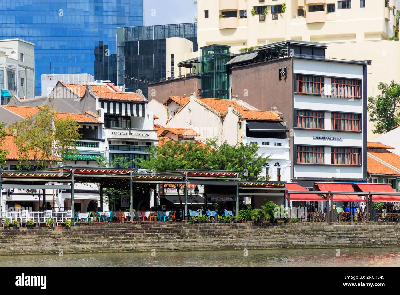 Boat Quay, Singapore Foto Stock