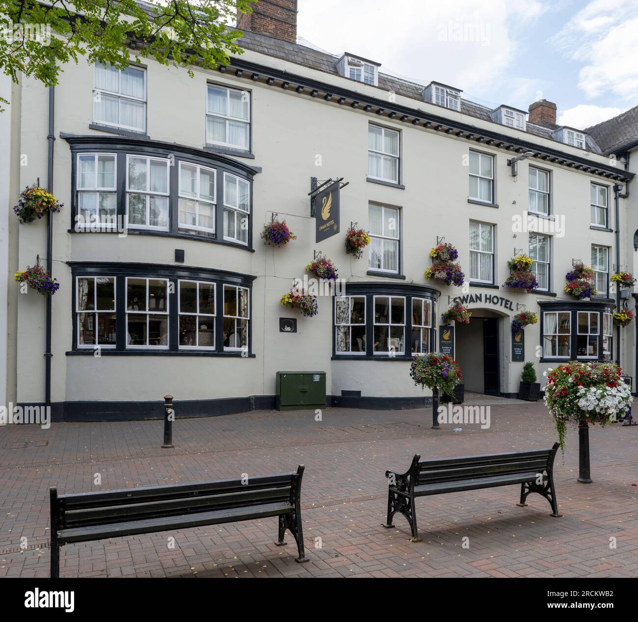 The Swan Hotel, Greengate Street, Stafford, Staffordshire, Inghilterra, REGNO UNITO Foto Stock