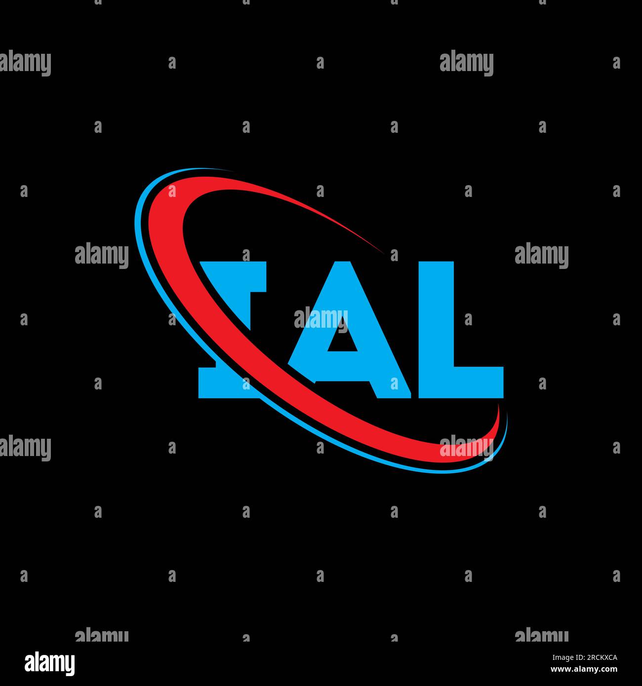 Logo AIAL. Lettera IAL. Logo EAL Letter. Logo IAL iniziali associato a un cerchio e un monogramma maiuscolo. Tipografia ACALE per tecnologia, attività commerciali Illustrazione Vettoriale
