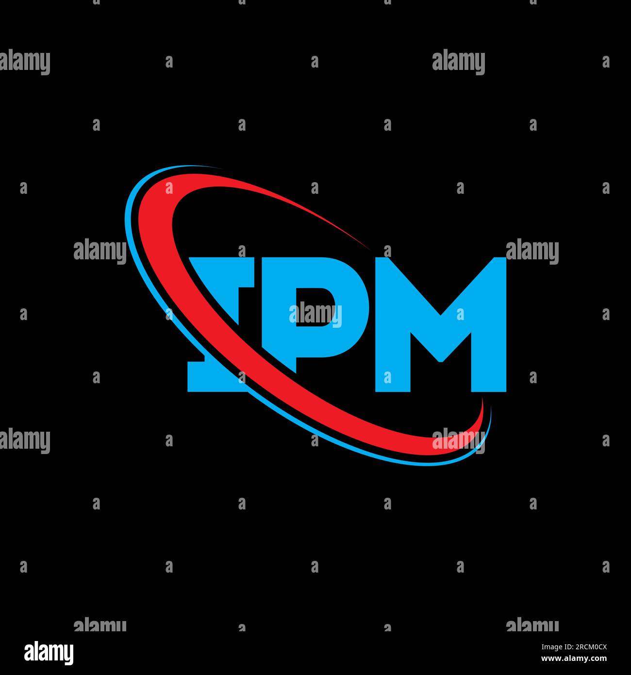 Logo IPM. Lettera IPM. Logo IPM Letter. Logo IPM iniziali associato al logo cerchio e al logo monogramma maiuscolo. Tipografia IPM per la tecnologia e le attività commerciali Illustrazione Vettoriale