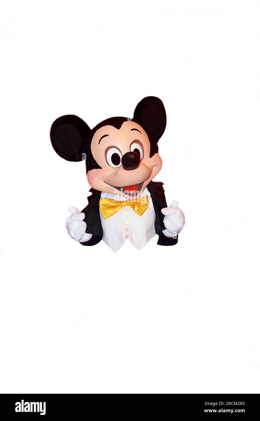 Incontra e saluta Topolino Foto Stock