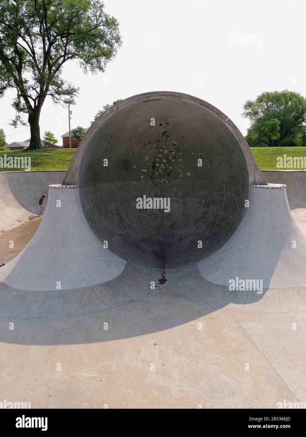 Shawnee, Kansas - 15 luglio 2023: Swarner Skatepark at 63rd e Lackman Foto Stock