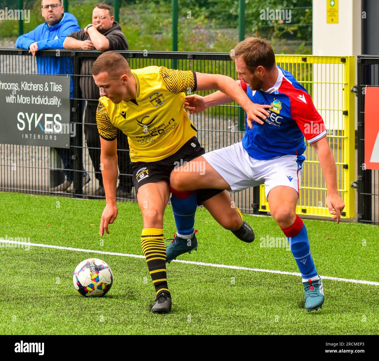 H&W Welders vs Linfield, sabato 15 luglio 2023, Blanchflower Stadium, Belfast. Foto Stock