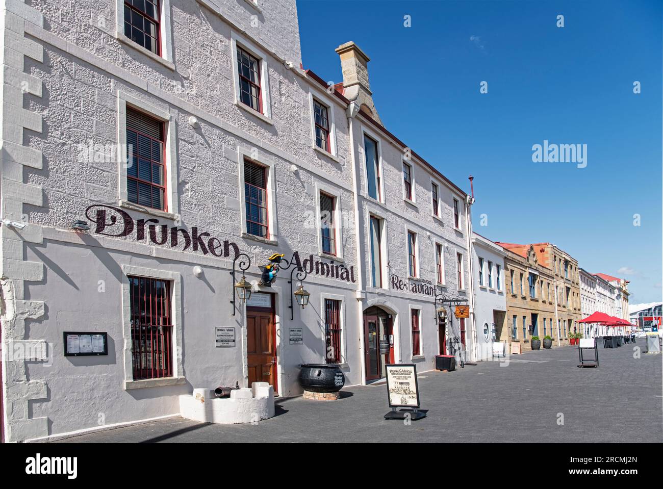 Il Drunken Admiral Pub e ristorante nell'area del Porto Salamanca Hobart Tasmania Foto Stock