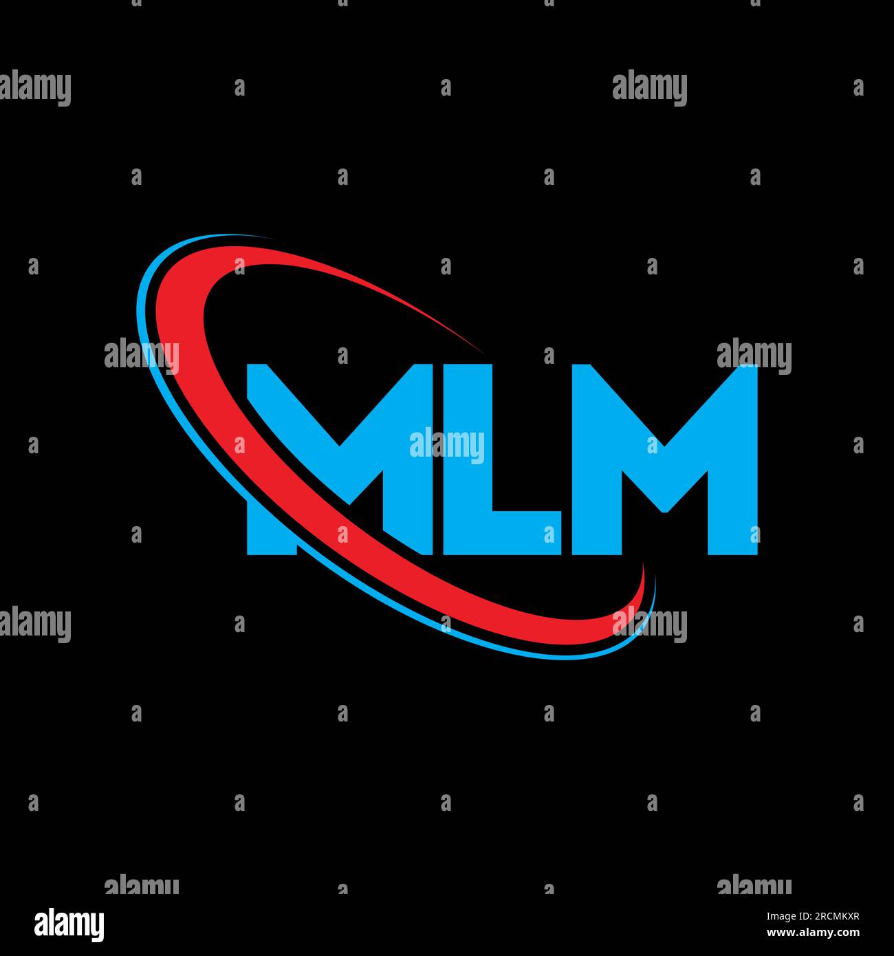 Logo MLM. Lettera MLM. Logo MLM Letter. Logo MLM iniziali associato a un logo circolare e un monogramma maiuscolo. Tipografia MLM per tecnologia, attività commerciali Illustrazione Vettoriale
