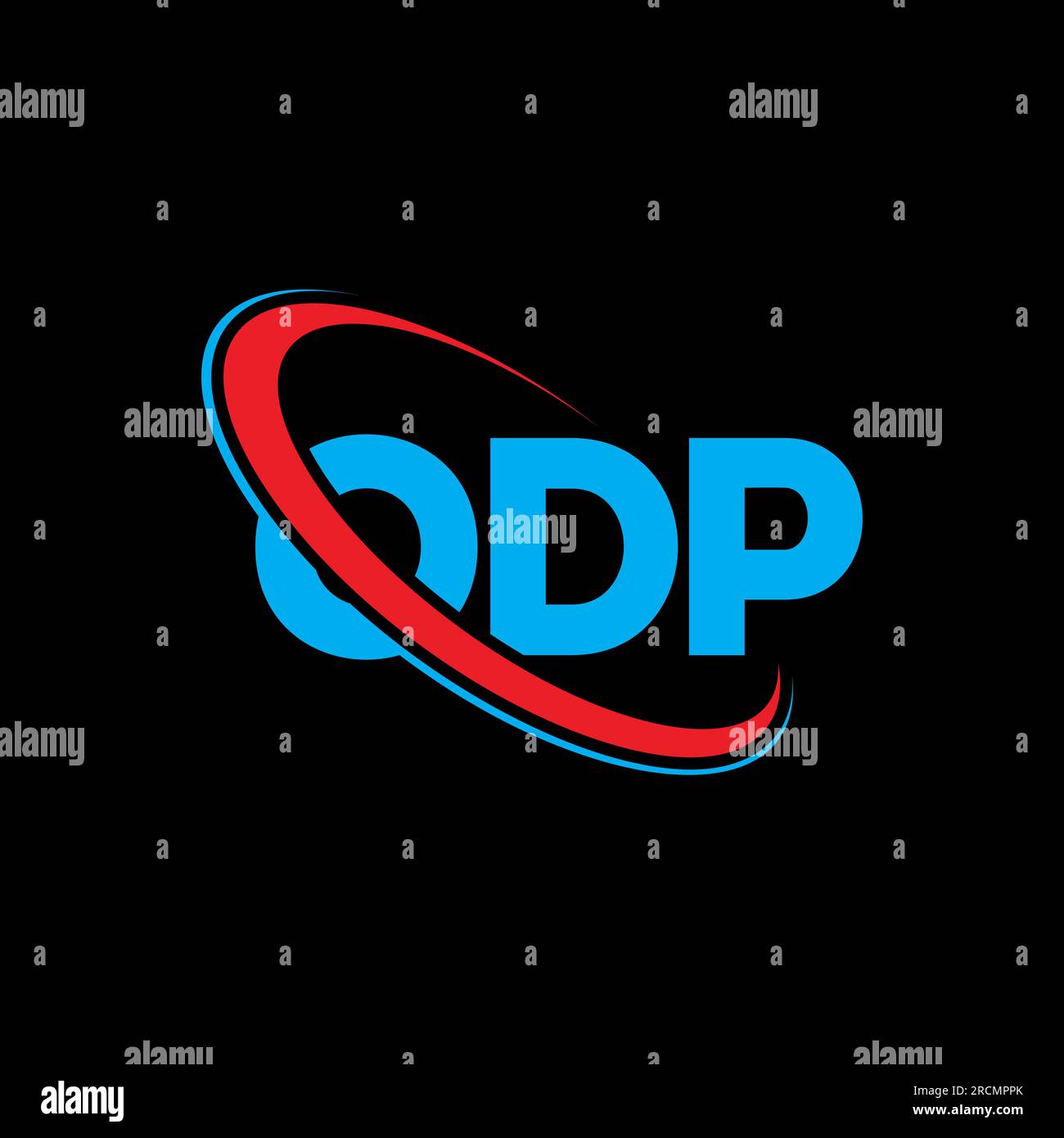 Logo ODP. Lettera ODP. Logo ODP Letter. Logo ODP con logo circolare e monogramma maiuscolo. Tipografia ODP per tecnologia, attività commerciali Illustrazione Vettoriale