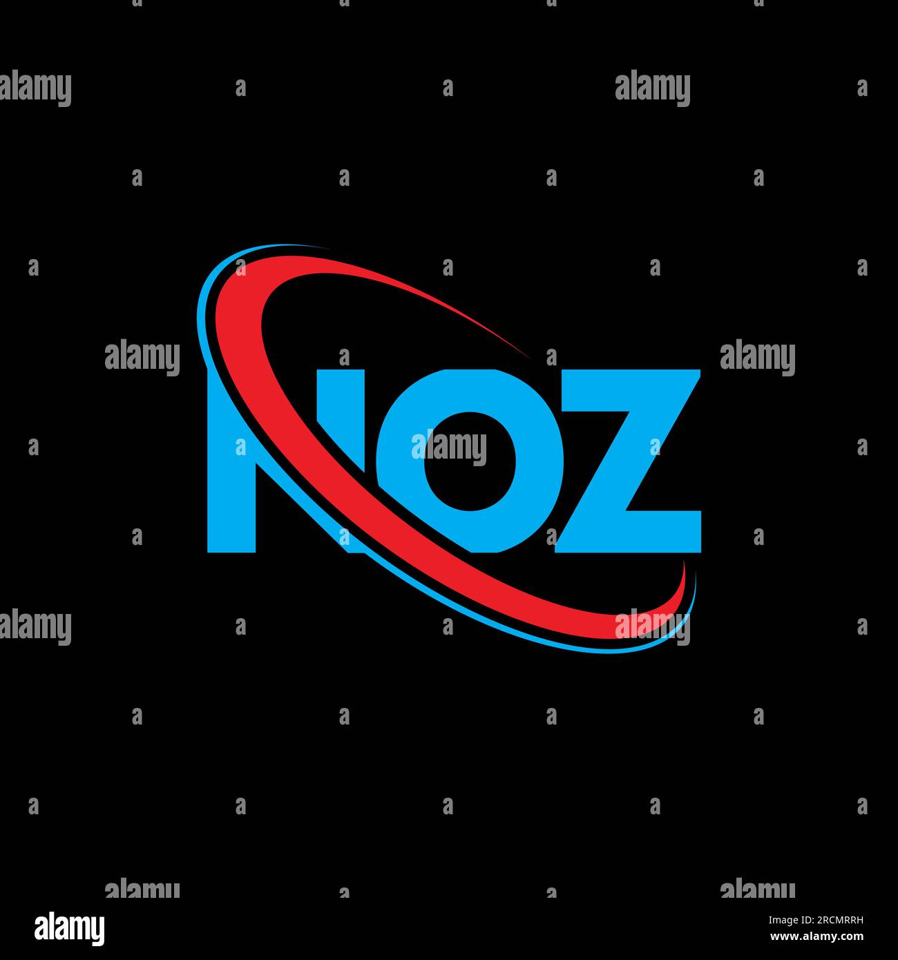 Logo NES. NOZ Letter. Logo NZ Letter. Logo NES con logo circolare e monogramma maiuscolo. NOZ tipografia per tecnologia, affari Illustrazione Vettoriale