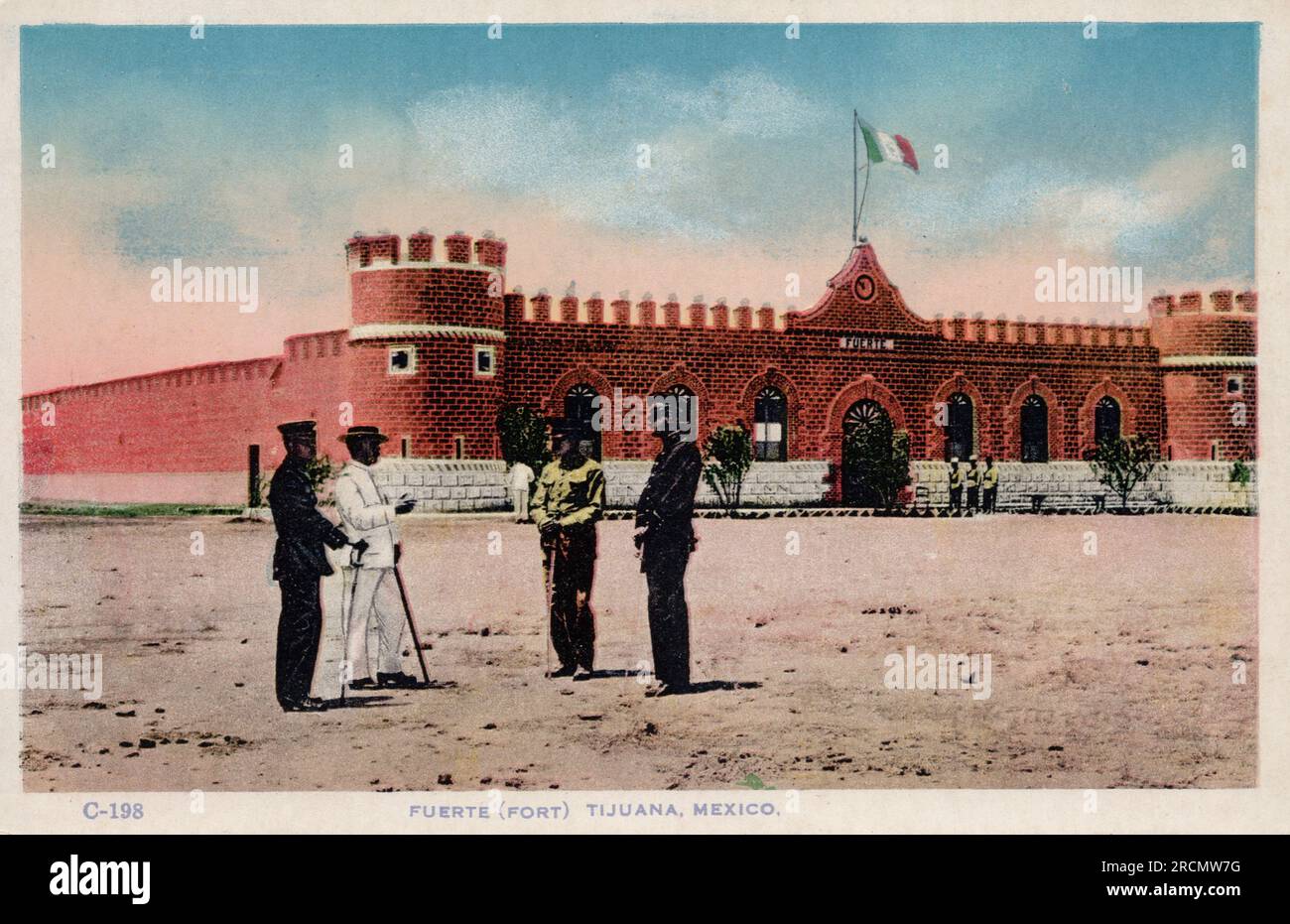 Fort, Tijuana Messico, cartolina degli anni '1920. fotografo/editore non identificato Foto Stock