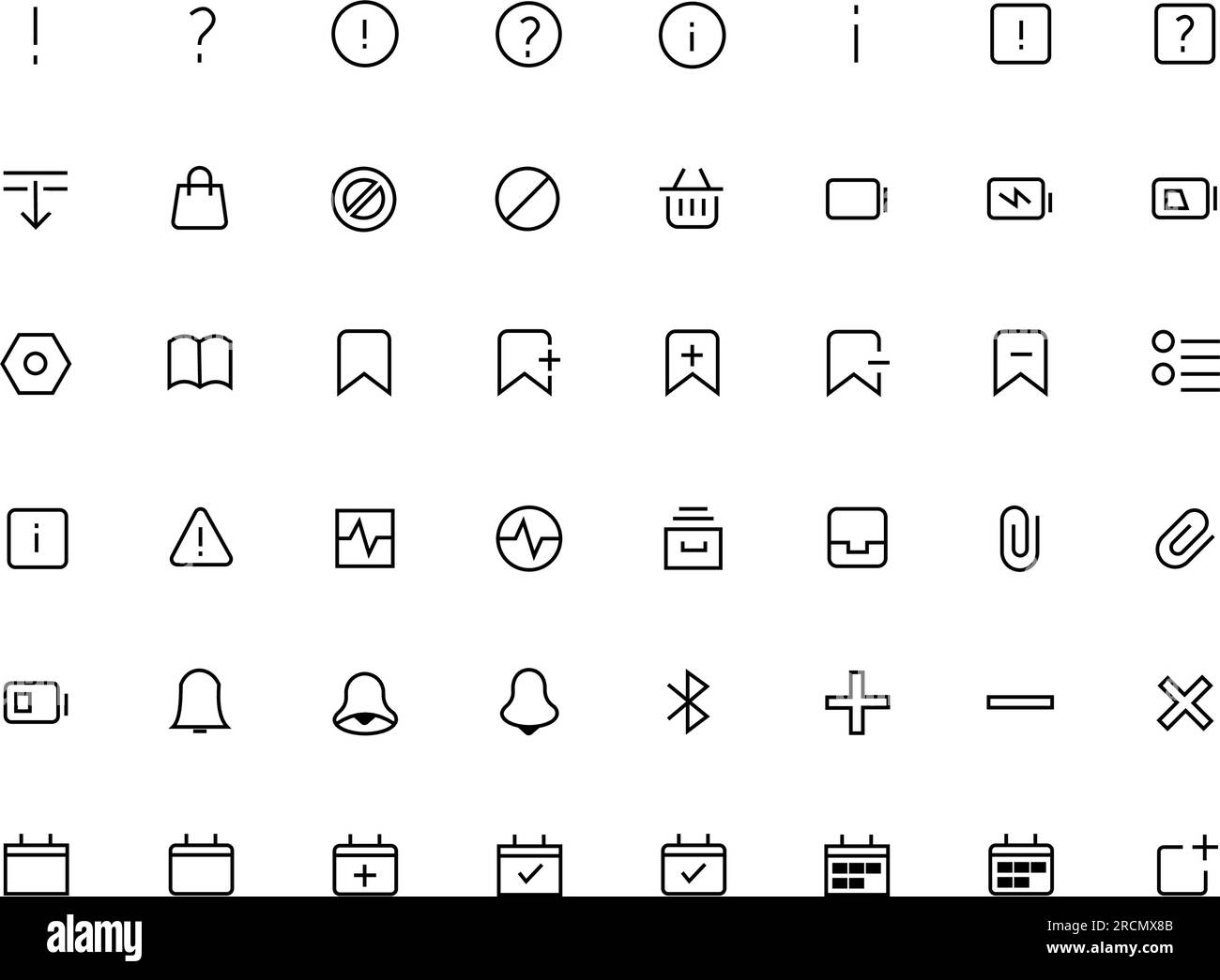 Pacchetto icone interfaccia utente per dispositivi mobili e Web Illustrazione Vettoriale