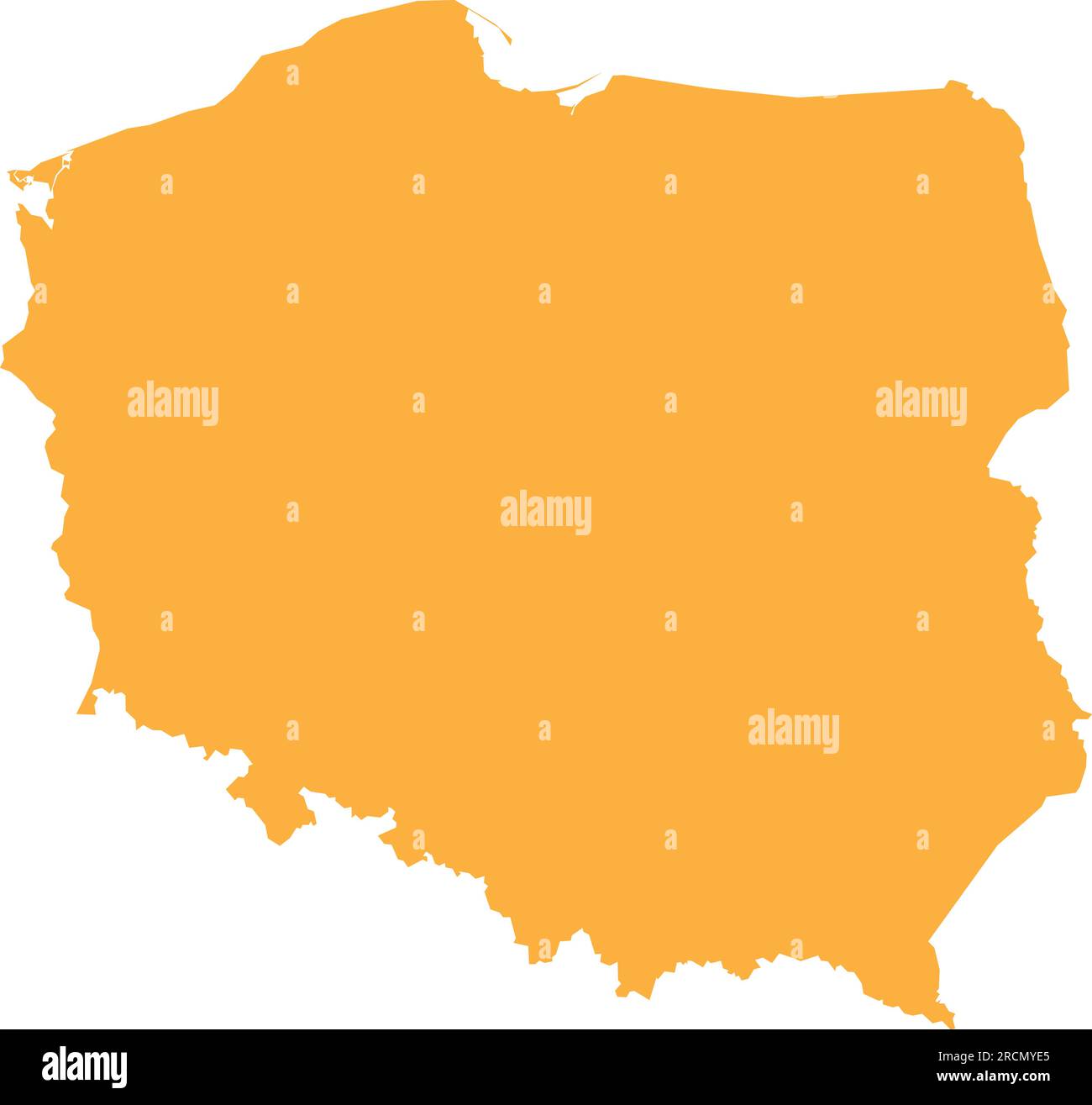 Mappa colori CMYK ARANCIONE della POLONIA Illustrazione Vettoriale