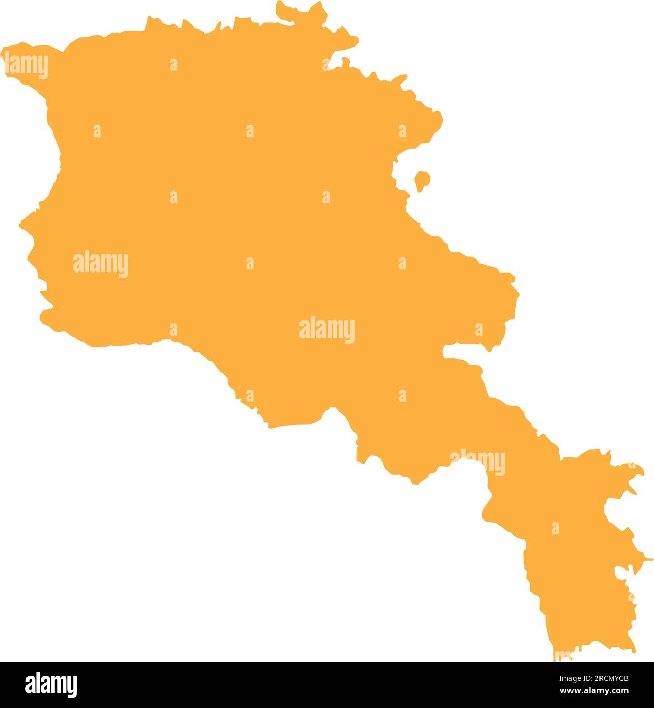 Mappa colore ARANCIONE CMYK dell'ARMENIA Illustrazione Vettoriale