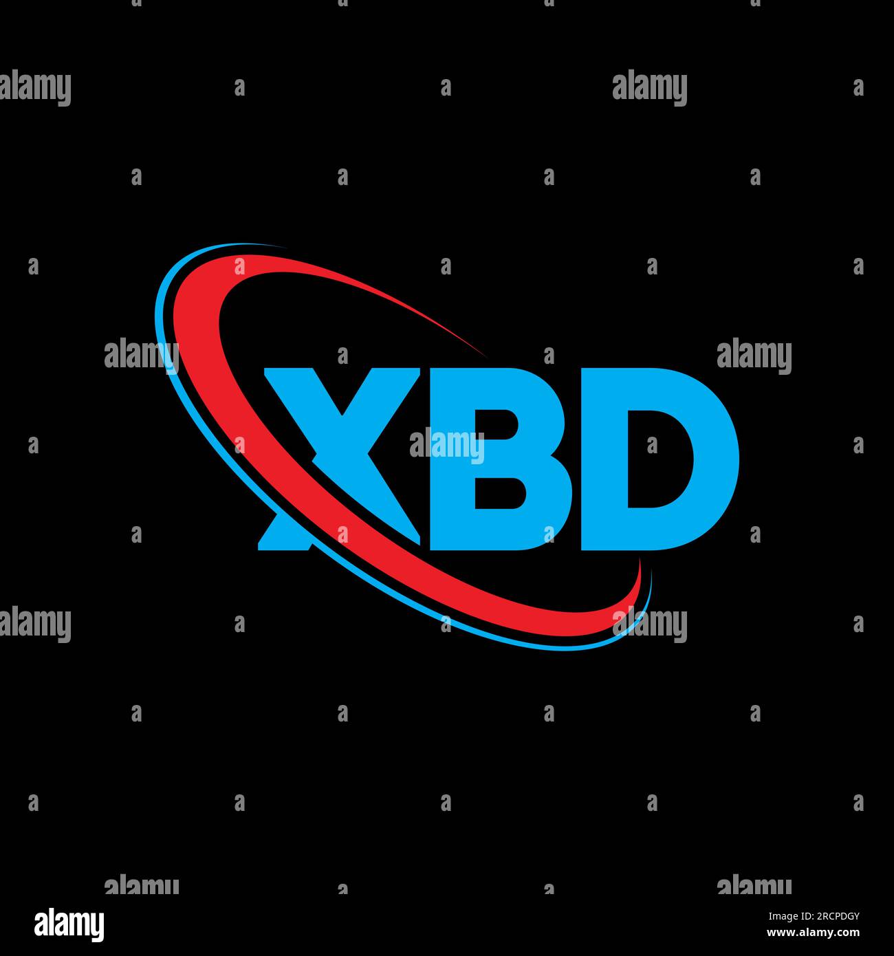 Logo XBD. Lettera XBD. Logo XBD Letter. Logo XBD con logo circolare e monogramma maiuscolo. Tipografia XBD per tecnologia, attività commerciali Illustrazione Vettoriale