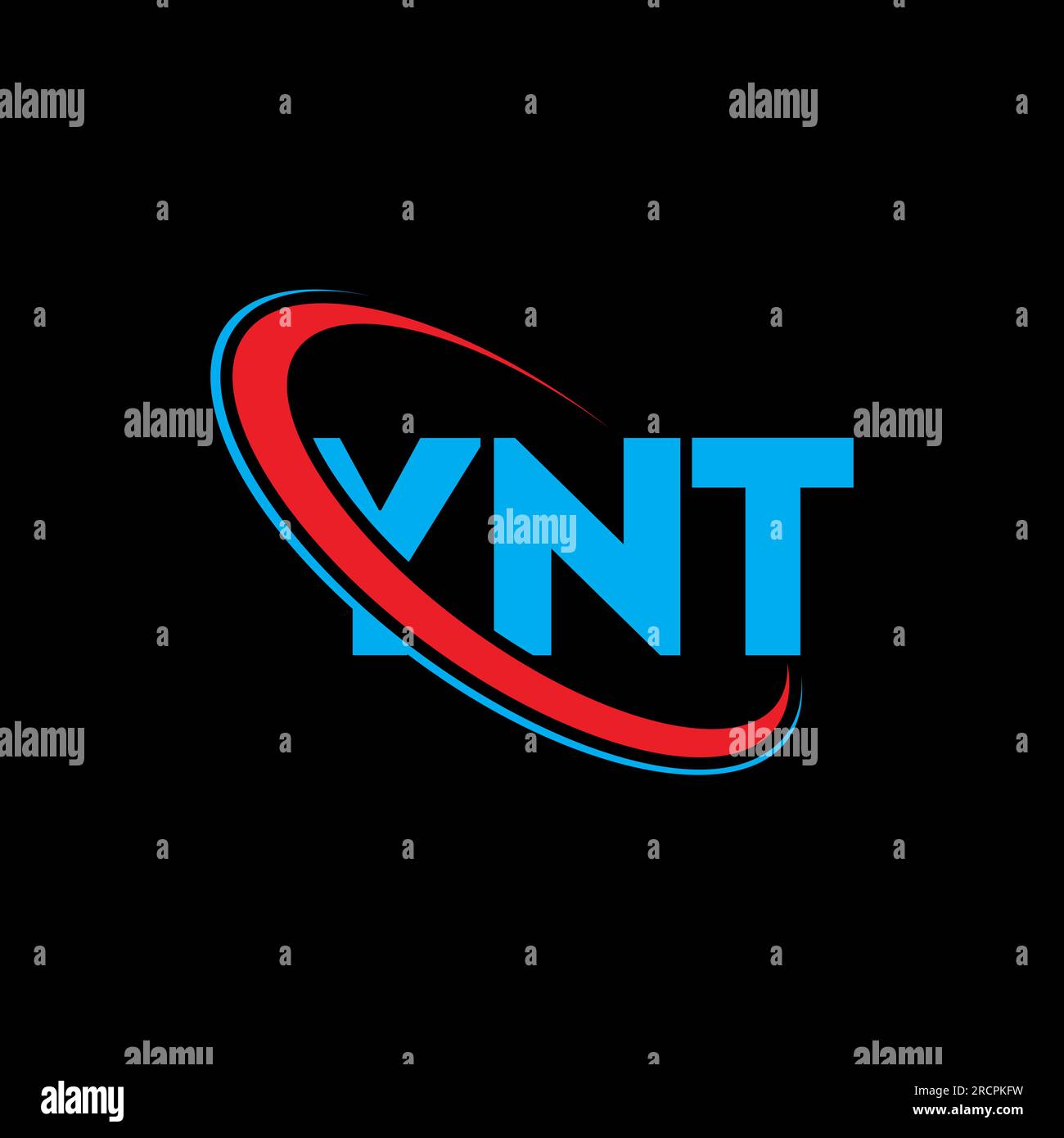 Logo YNT. YNT Letter. Logo YNT Letter. Iniziali logo YNT con cerchio e monogramma maiuscolo. YNT tipografia per tecnologia, affari Illustrazione Vettoriale