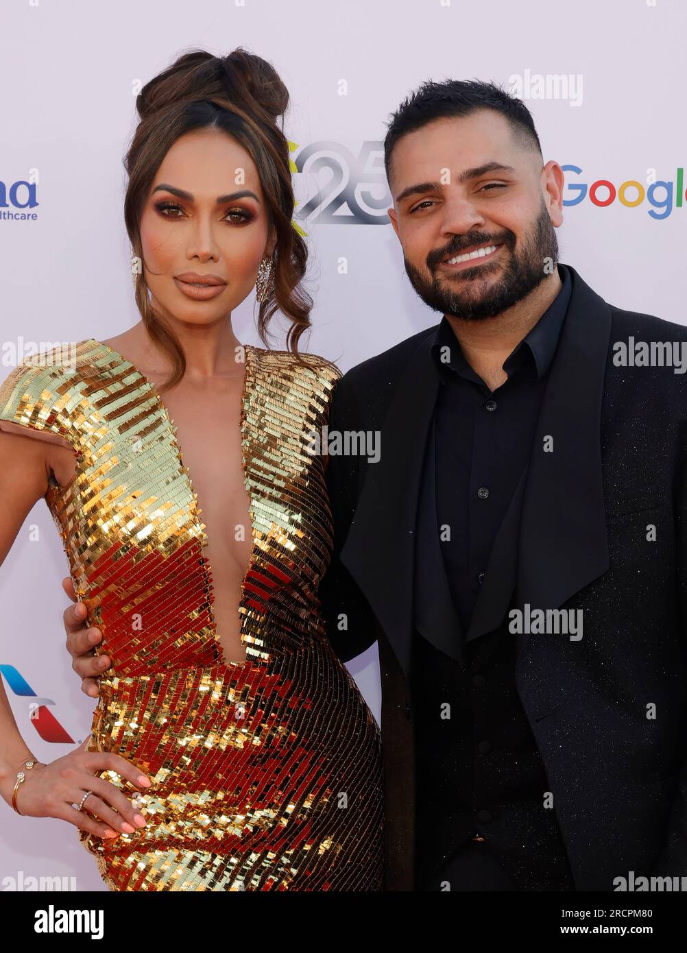 Los Angeles, CA. 15 luglio 2023. Jamila Sozahdah, Michael Costello all'HollyRod 2023 DesignCare Gala al Beehive di Los Angeles, California, l'11 luglio 2023. Crediti: Faye Sadou/Media Punch/Alamy Live News Foto Stock