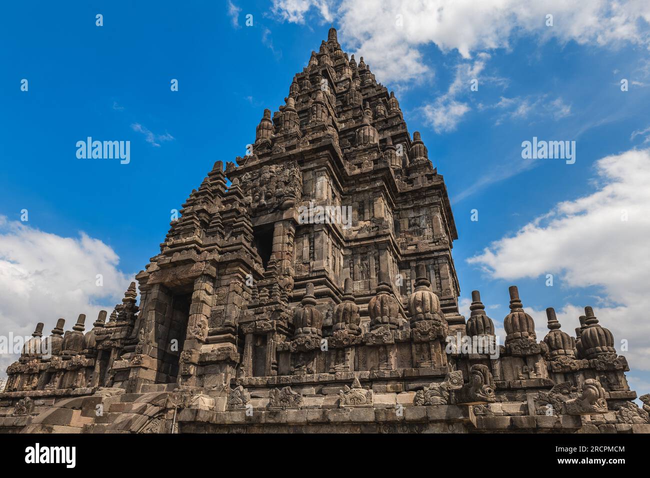 Prambanan, un complesso di templi indù a Yogyakarta, Giava meridionale, Indonesia, Foto Stock