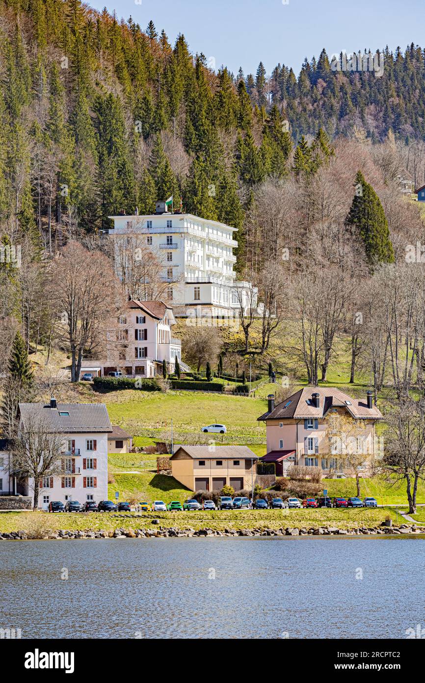 LAC de Joux (Svizzera). Foto Stock