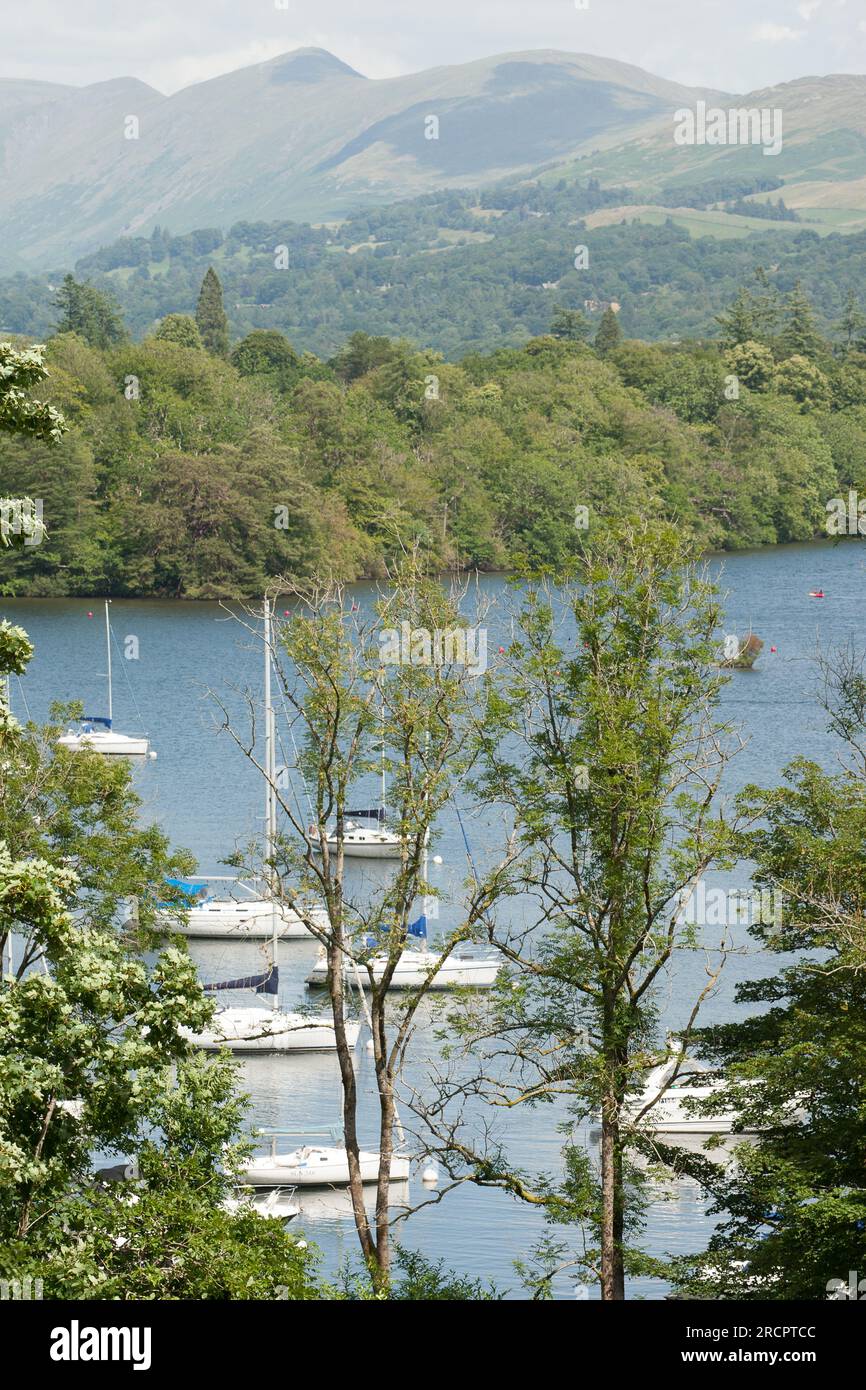 Lago di Windermere Lake District Foto Stock